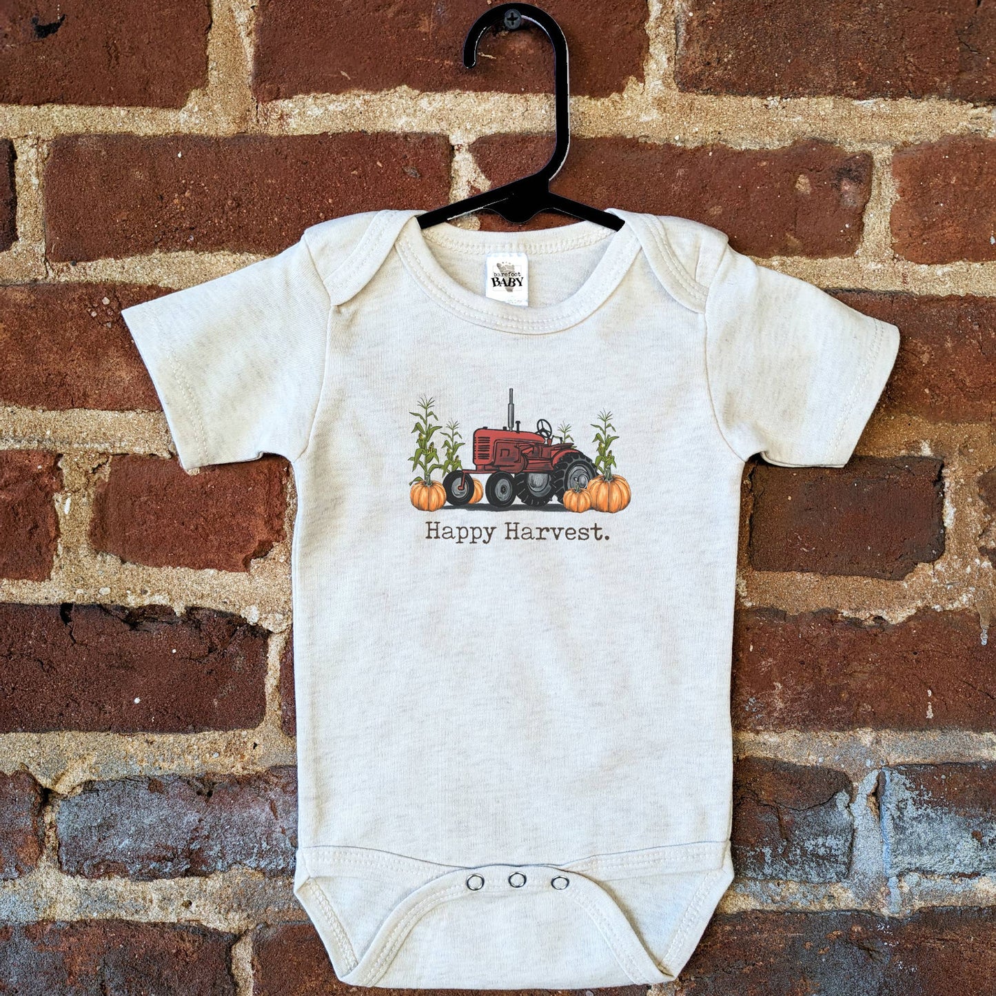 Happy Harvest Fall 2024 Country Tractor Farm Baby Body Suit