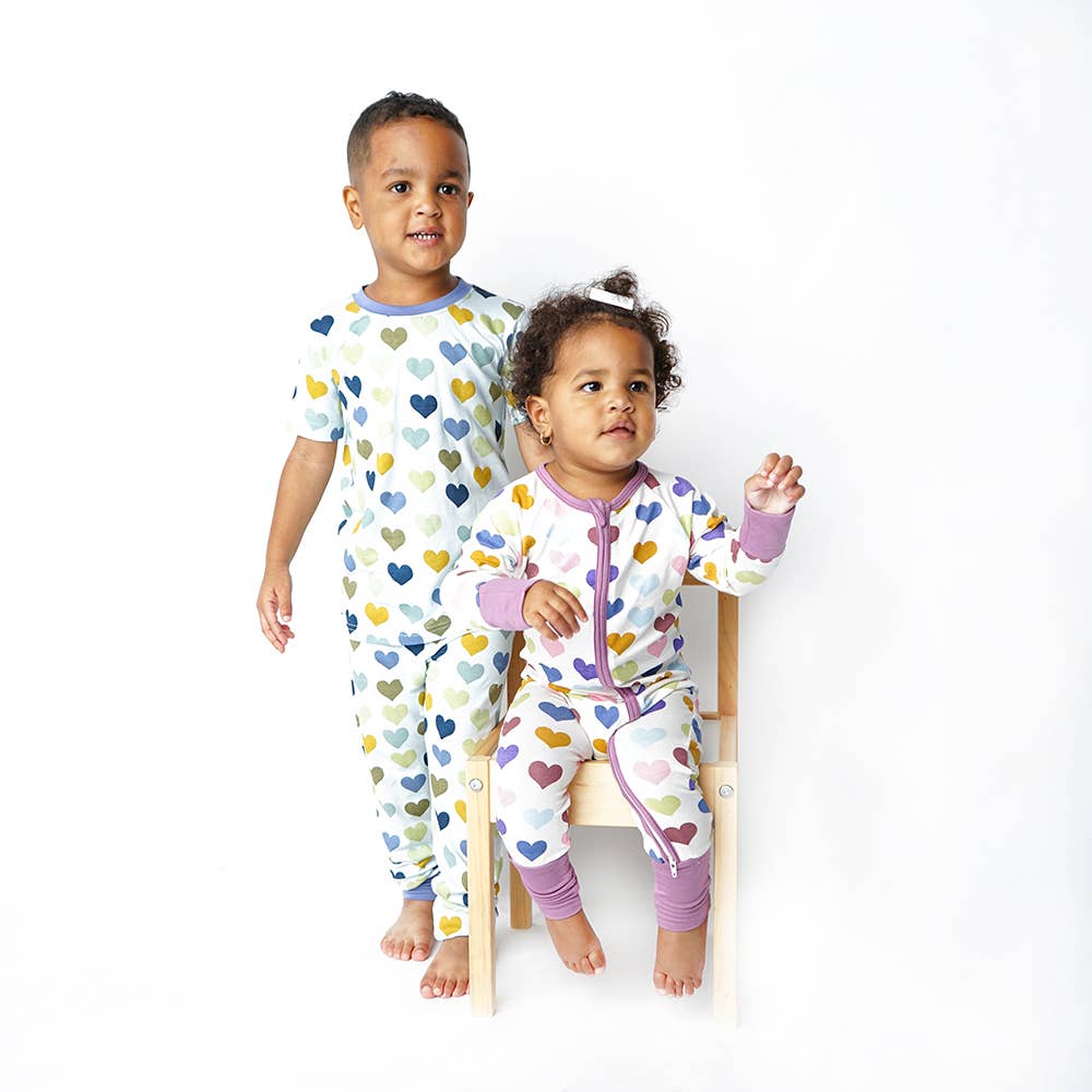 Purple Hearts Little Love PJs