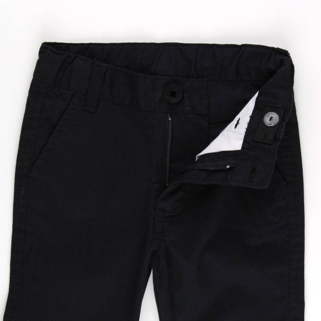Black Stretch Chino Pants