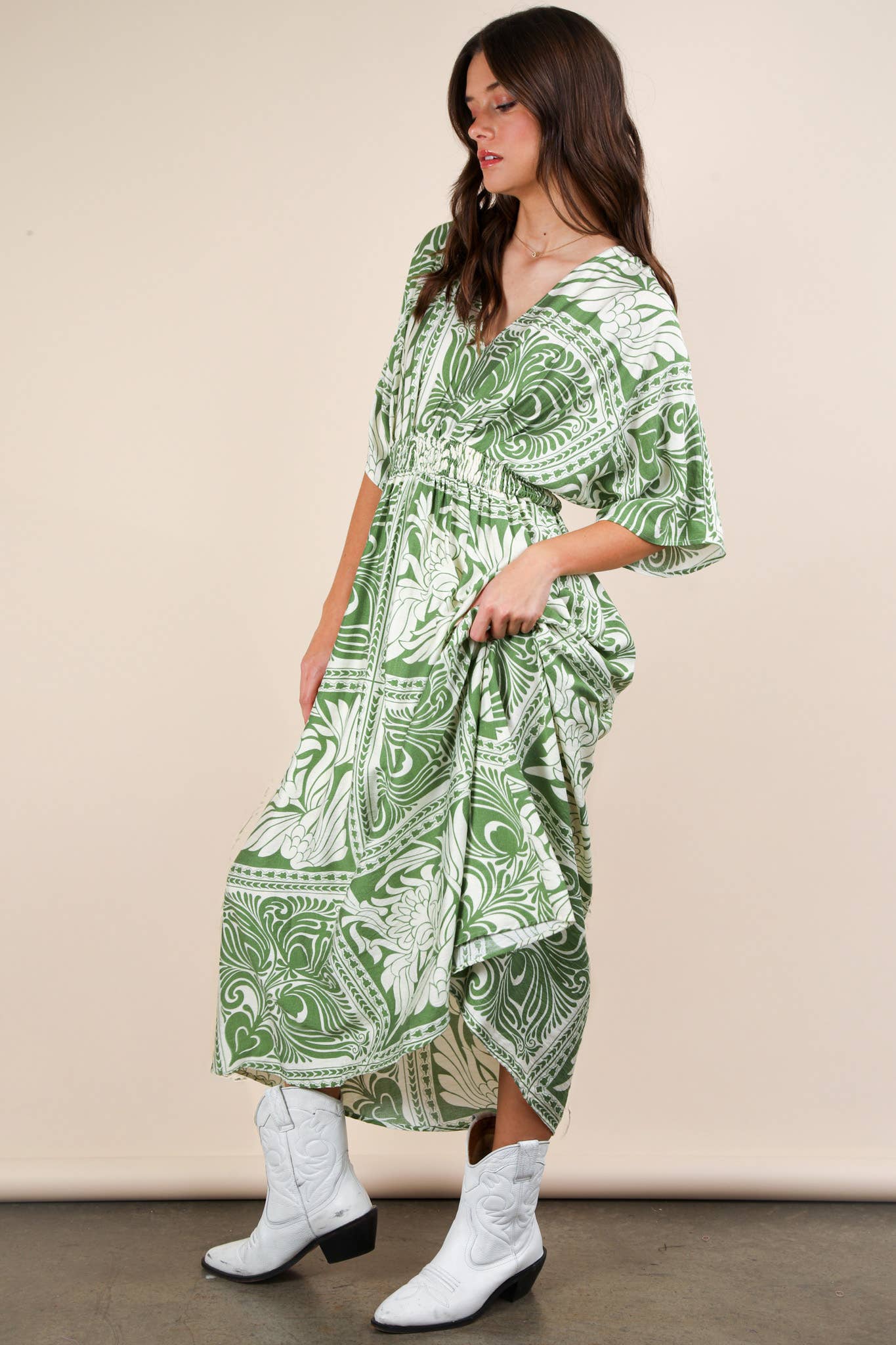 PL Bell Sleeve Woven Mini Dress
