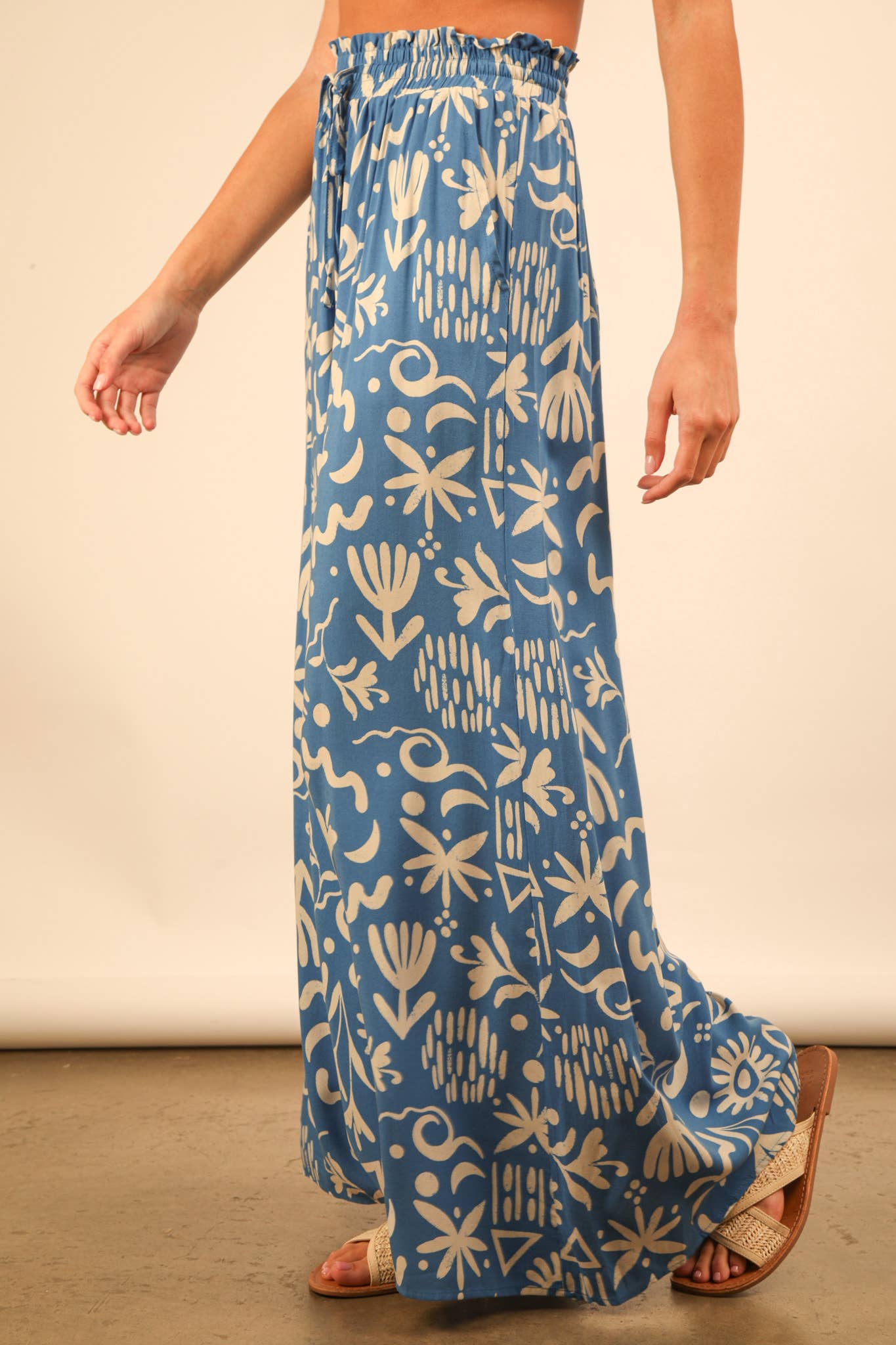 PL Printed Wide Leg Pants