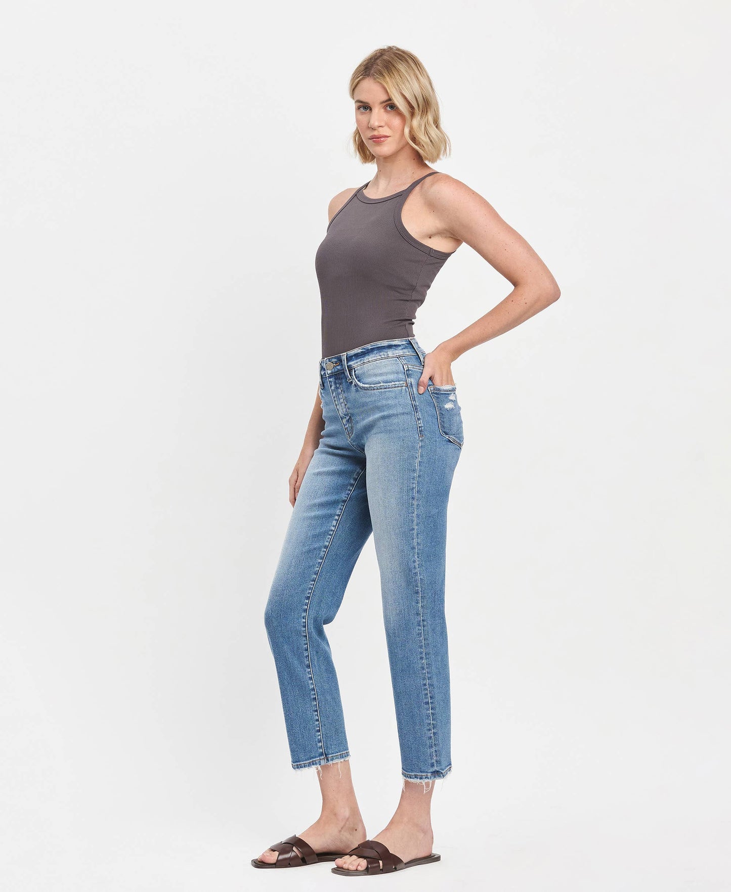 Lauren HIGH RISE TAPERED STRAIGHT JEANS