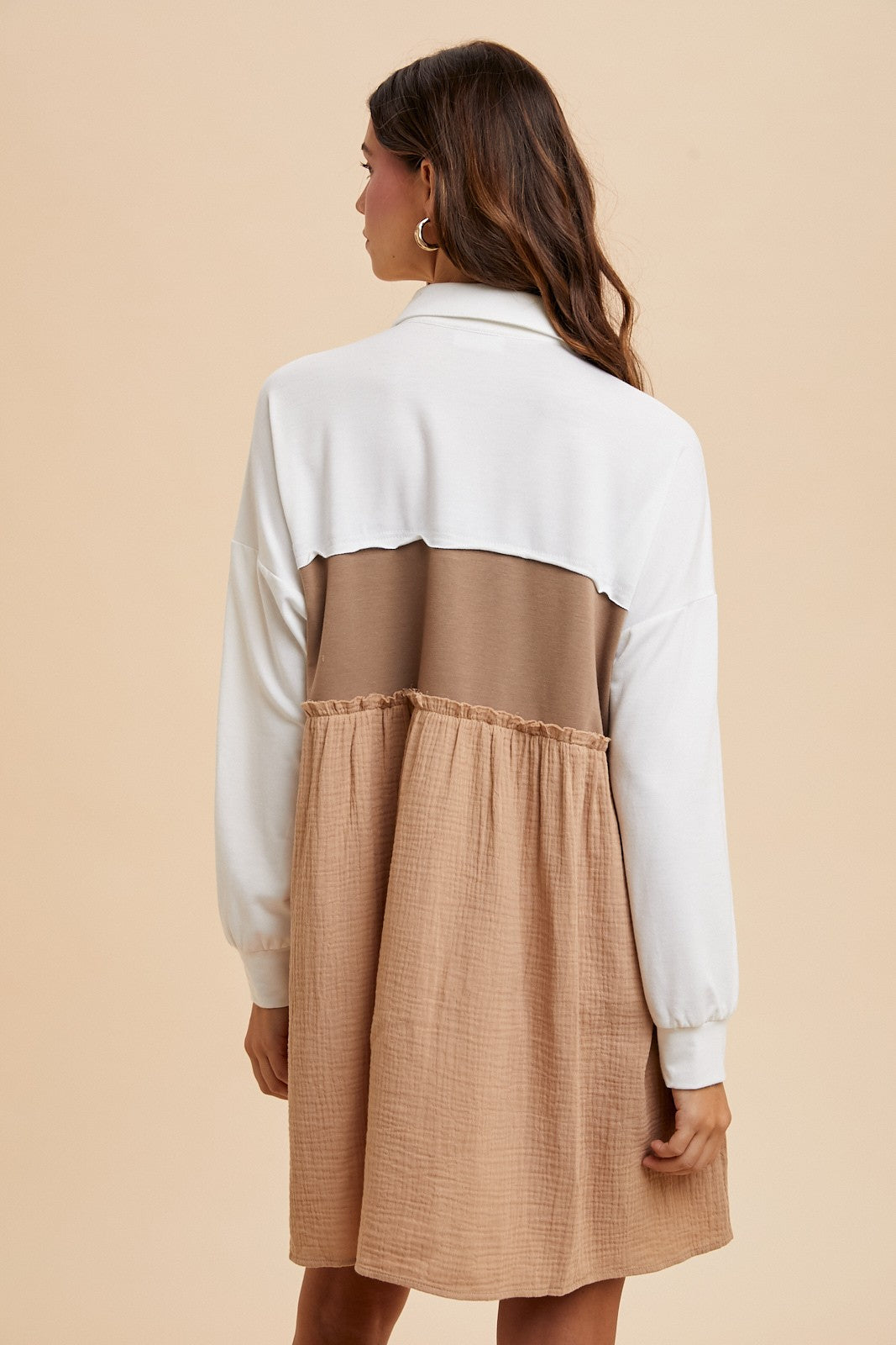 PL Color Block Rugby Mini Dress