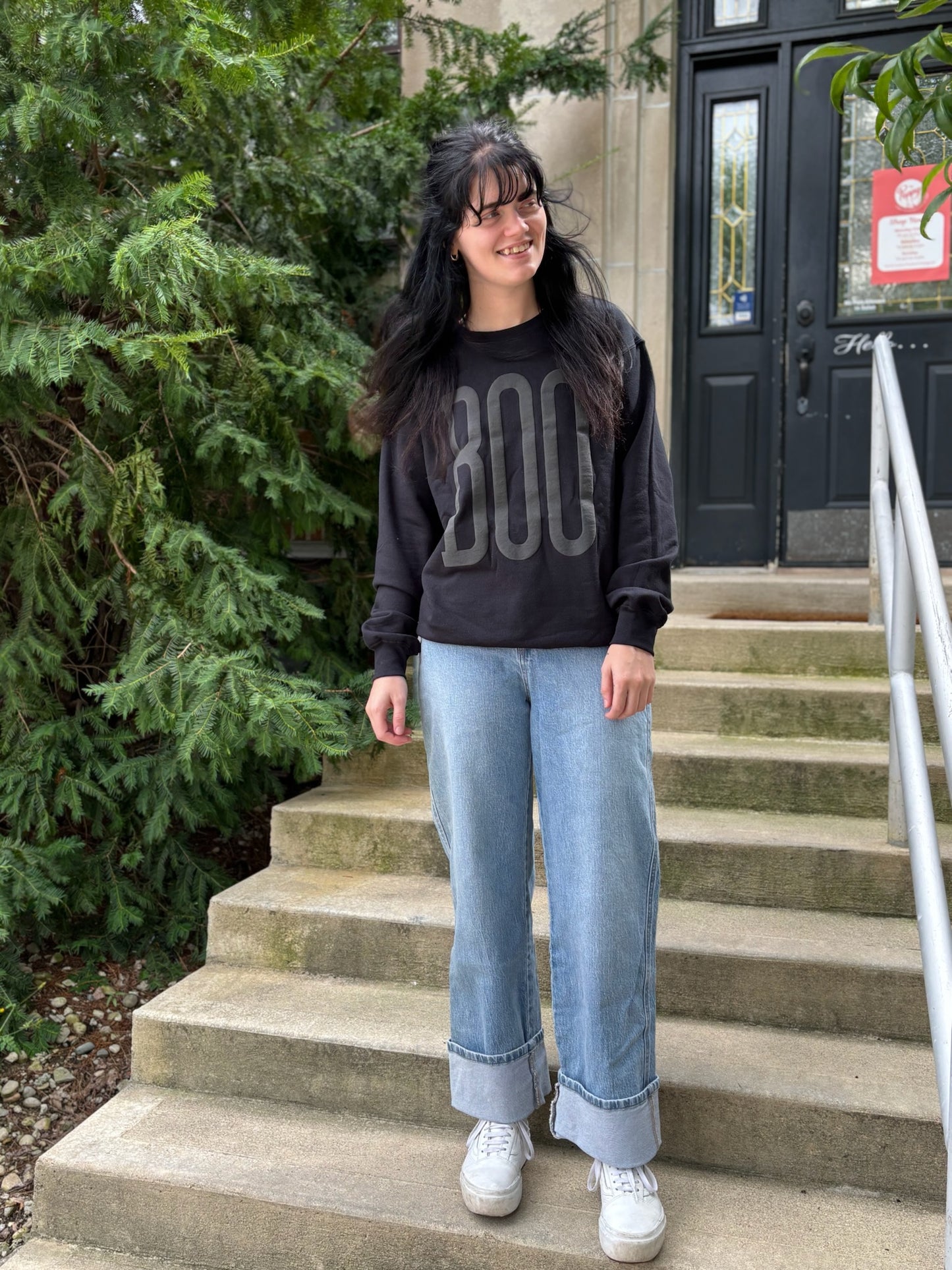 Boo Puff Black Sweatshirt