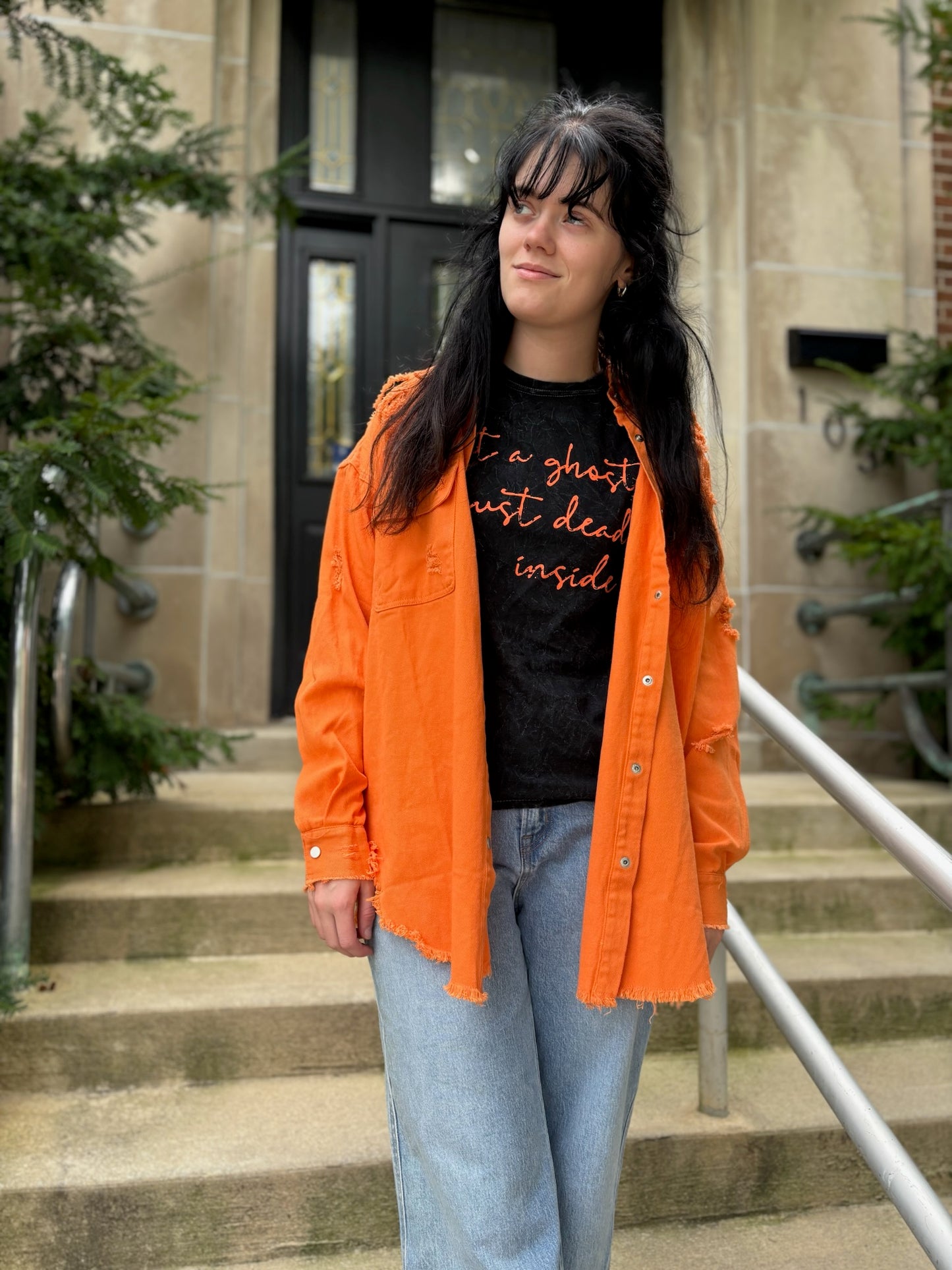 Distressed Oversized Jacket