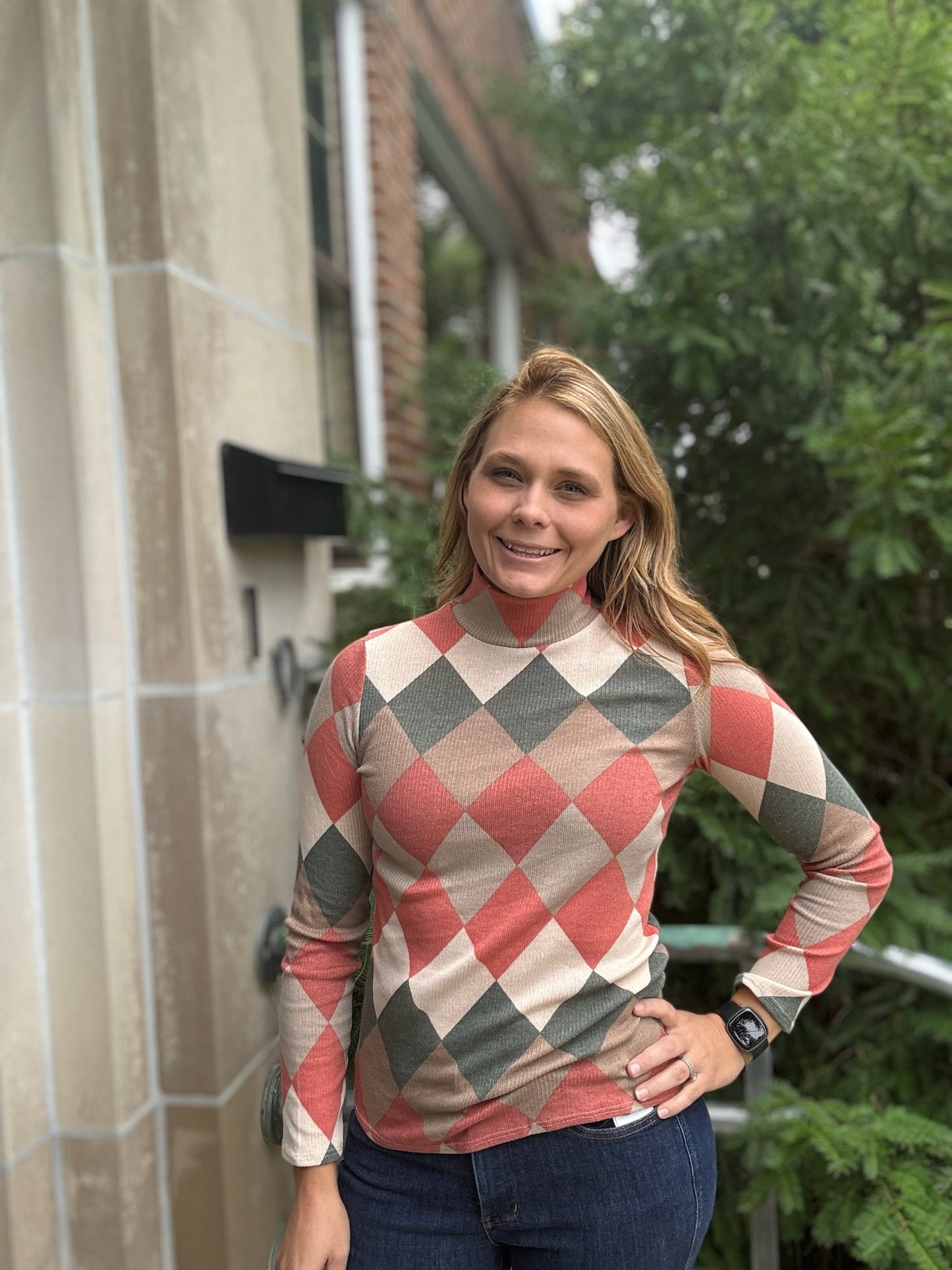 Argyle Goodness Turtle Neck