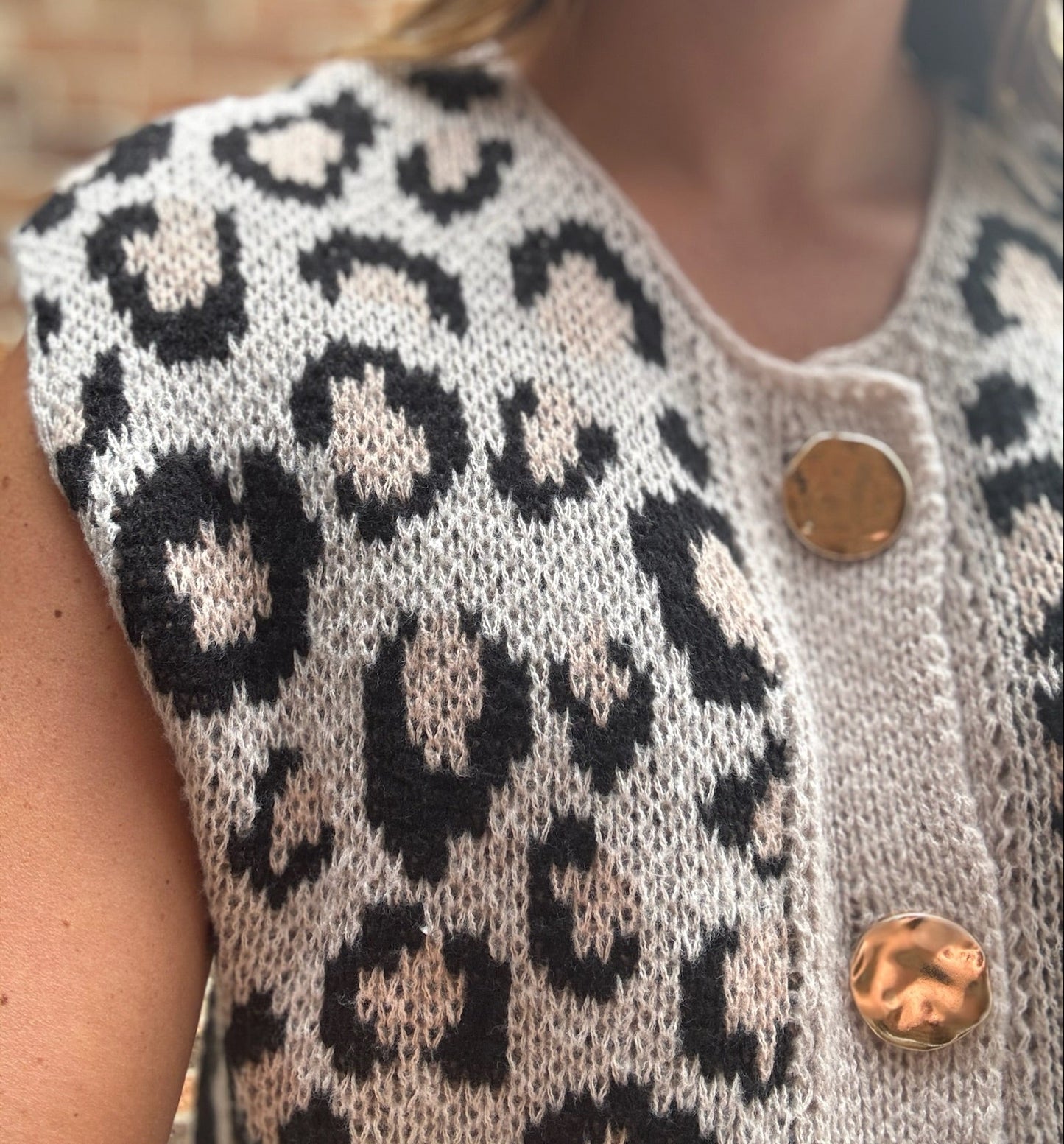 Leopard Cardi Vest