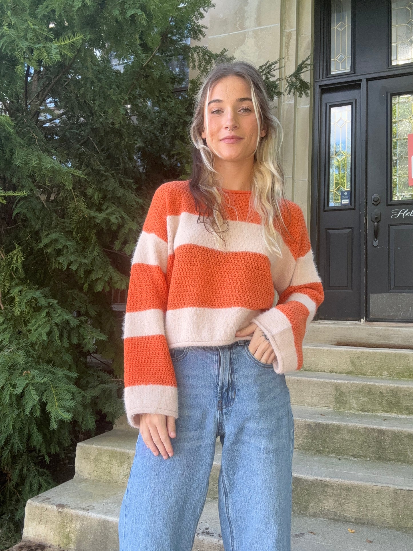Block Striped Sweater