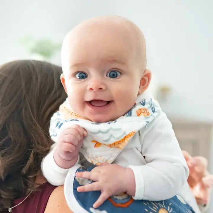 Narwhal + Hello Sunshine Bandana Bibs