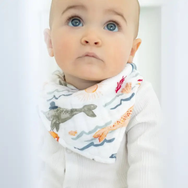 Narwhal + Hello Sunshine Bandana Bibs