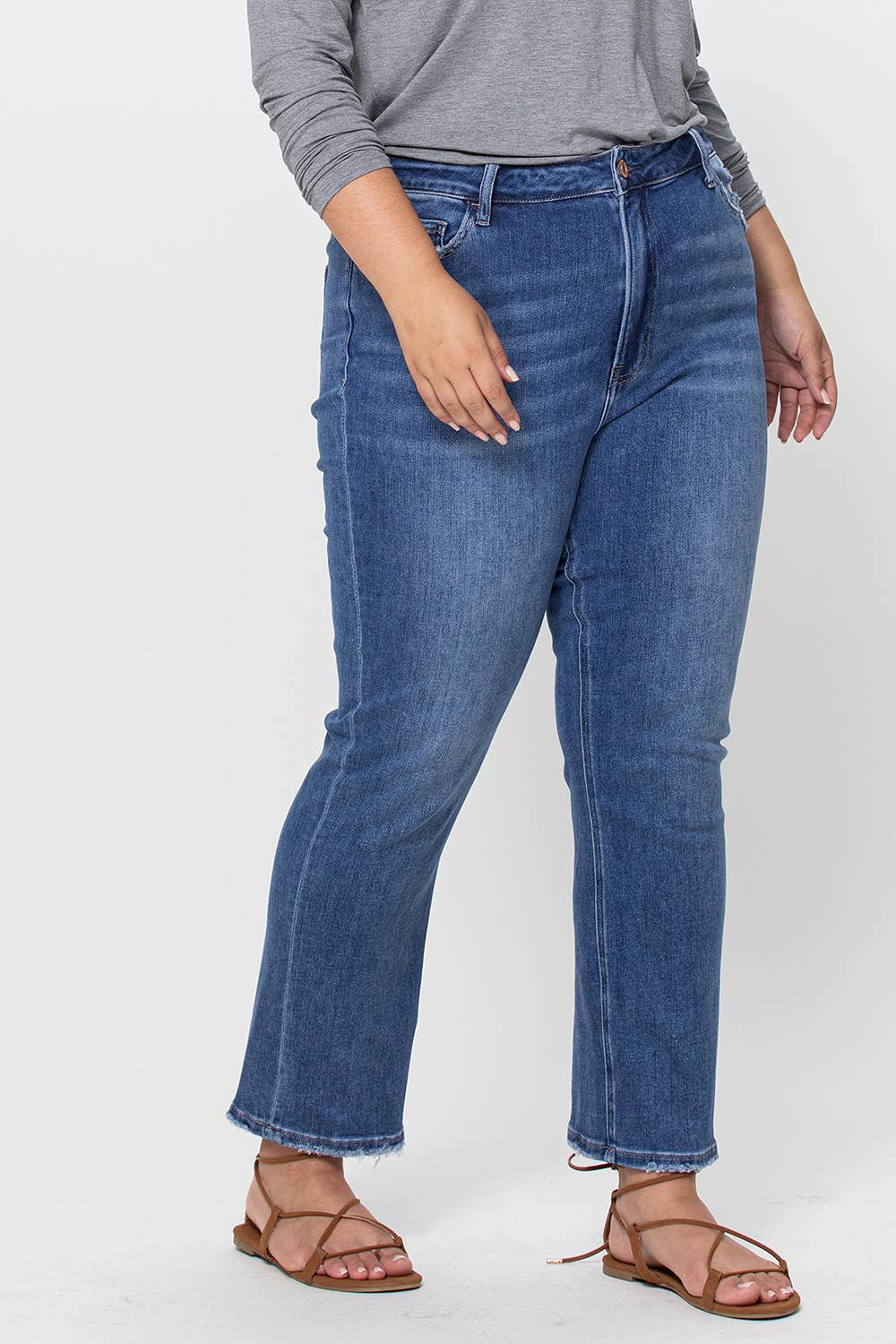 Shirley SUPER HIGH RISE ANKLE SLIM STRAIGHT JEANS