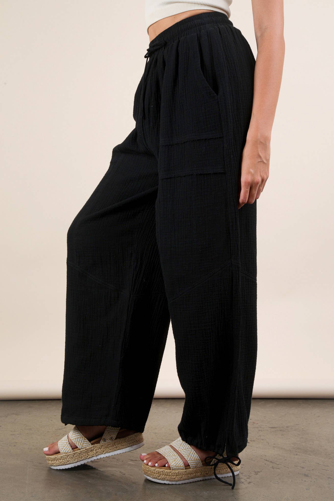 PL Wide Leg Gauze Pants