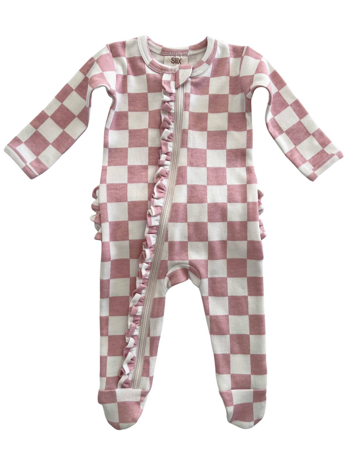 Strawberry Shortcake Checkerboard Frill Zip Footie
