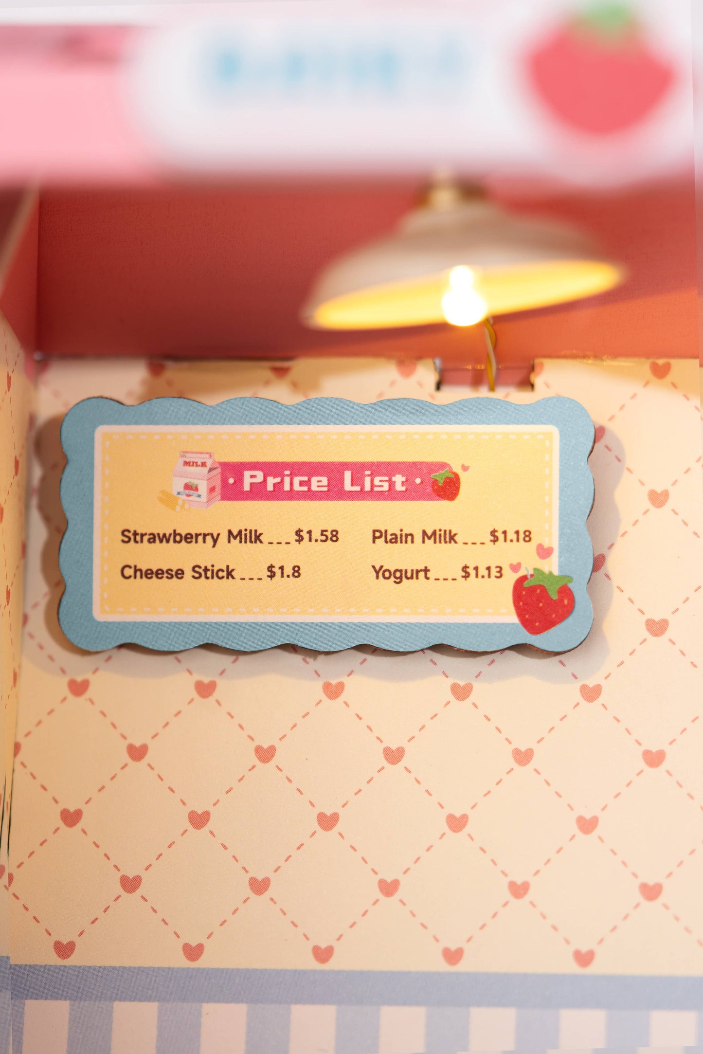 Strawberry Milk Box DIY Miniature House Kit