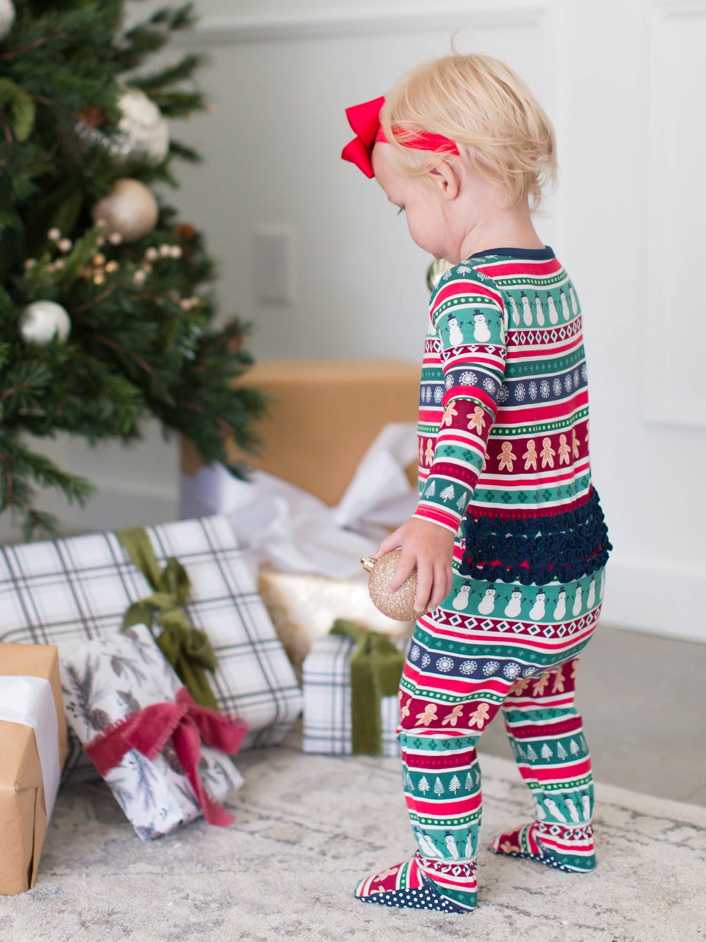 Fair Isle Friends Bamboo Footed Ruffle Pajama