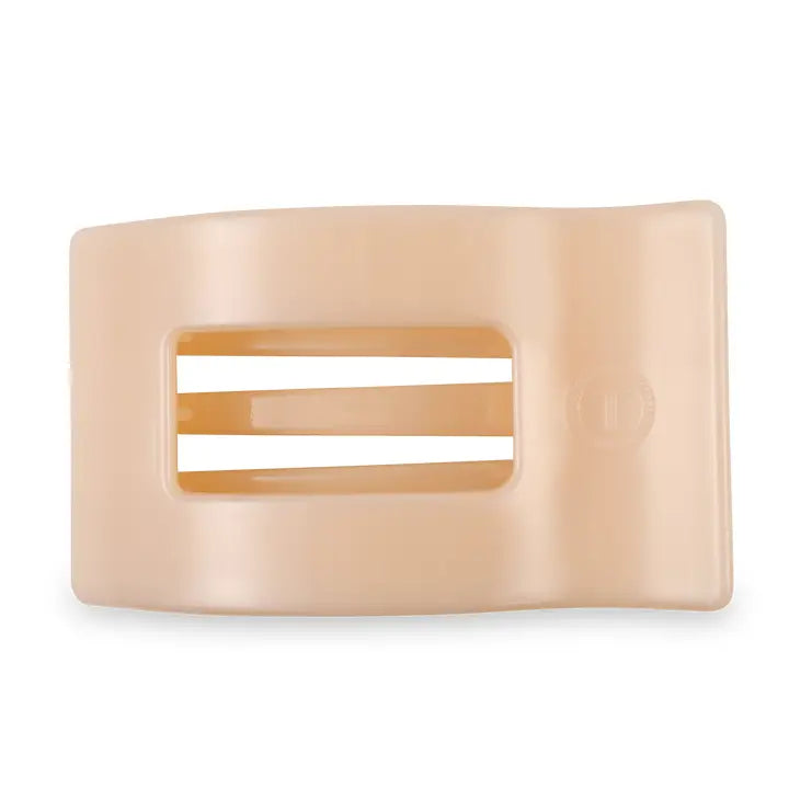 Square Flat Hair Clip | Small | Almond Beige