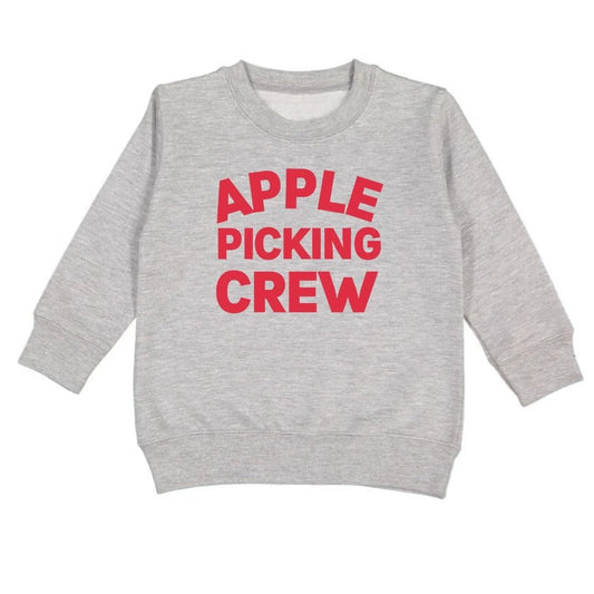 Gray Apple Picking Crew Sweatshirt