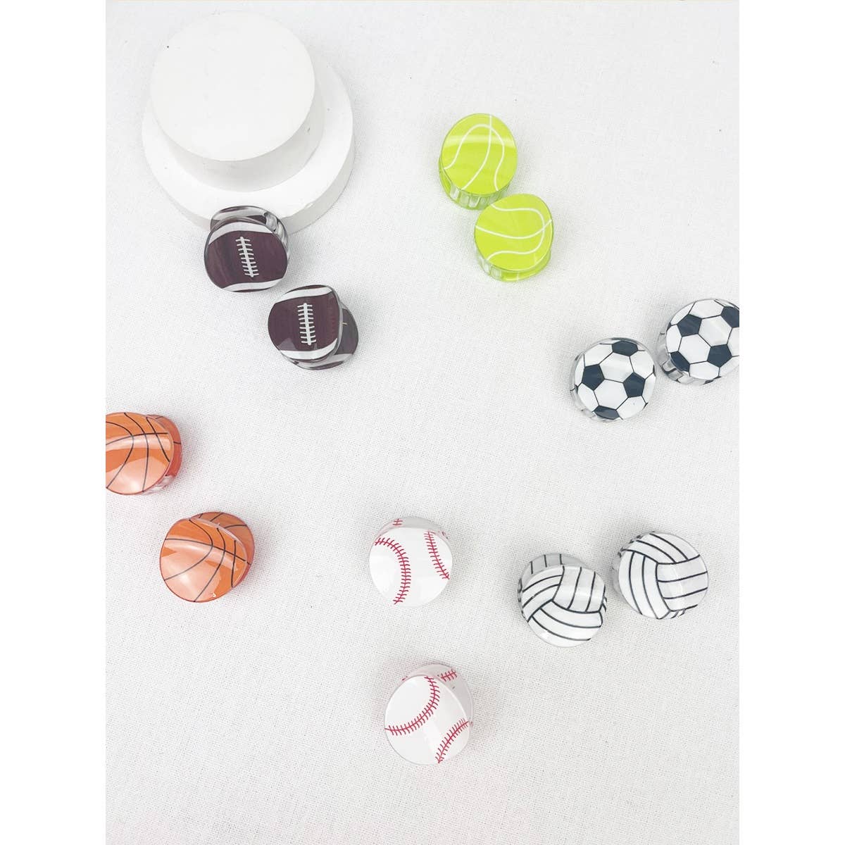Sports Ball Hair Claw Clips