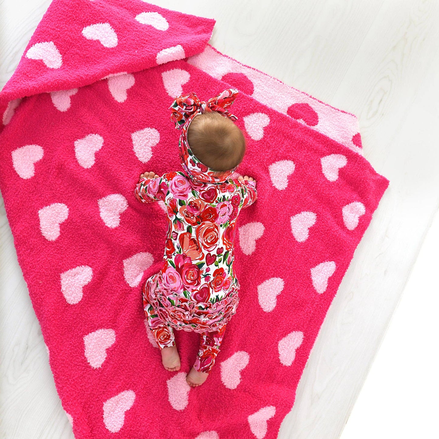 Rose Ruffle Zip Bamboo Floral Valentines Day Outfit