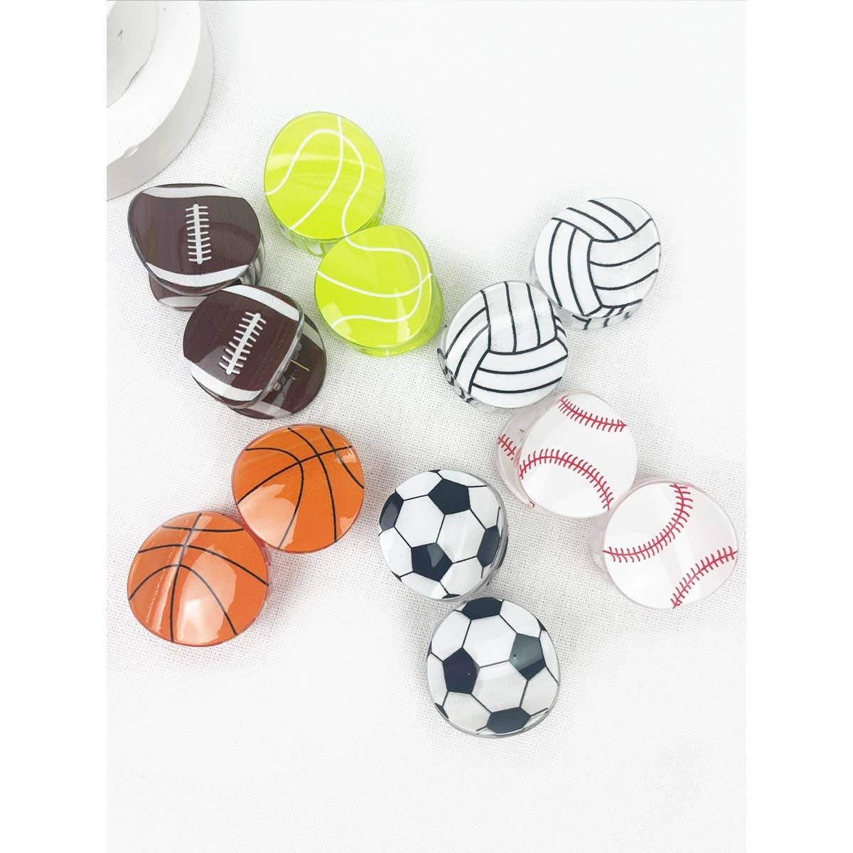 Sports Ball Hair Claw Clips