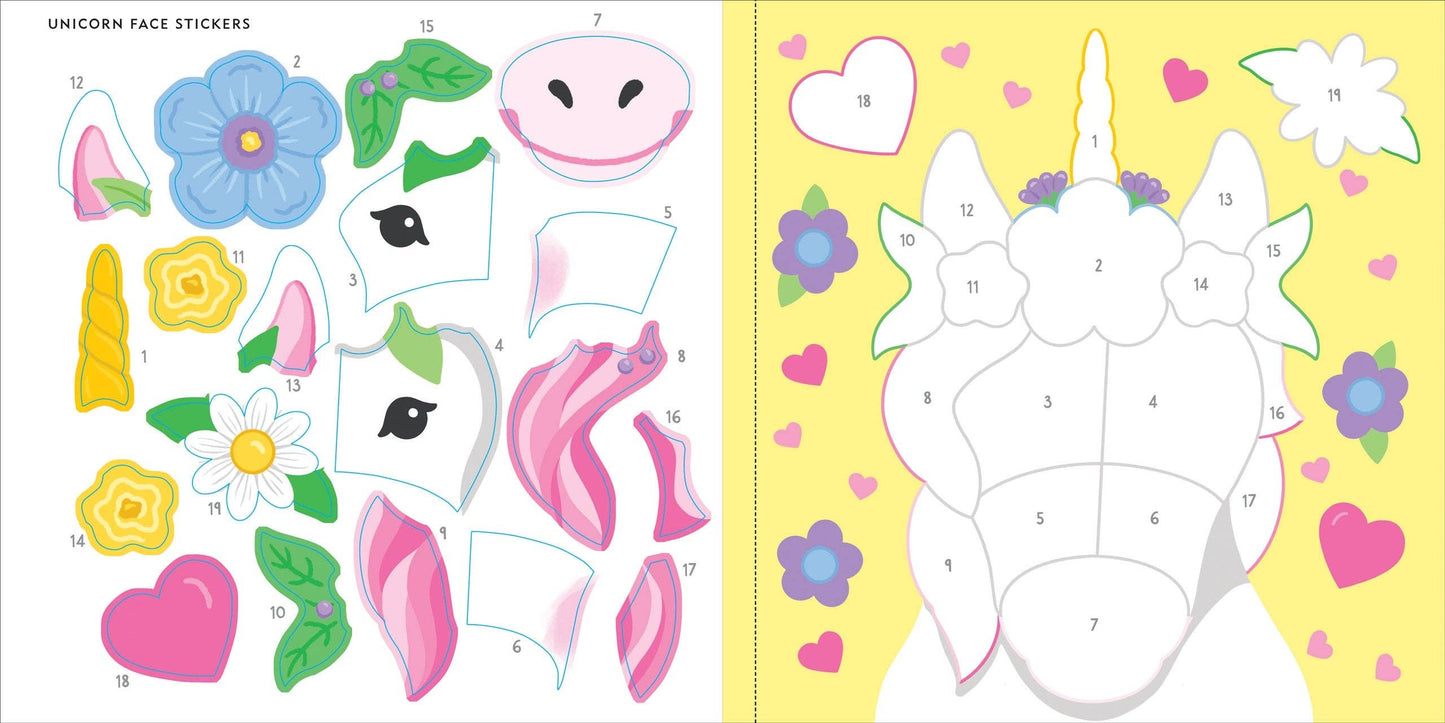 Unicorns & More First Color by Sticker Book