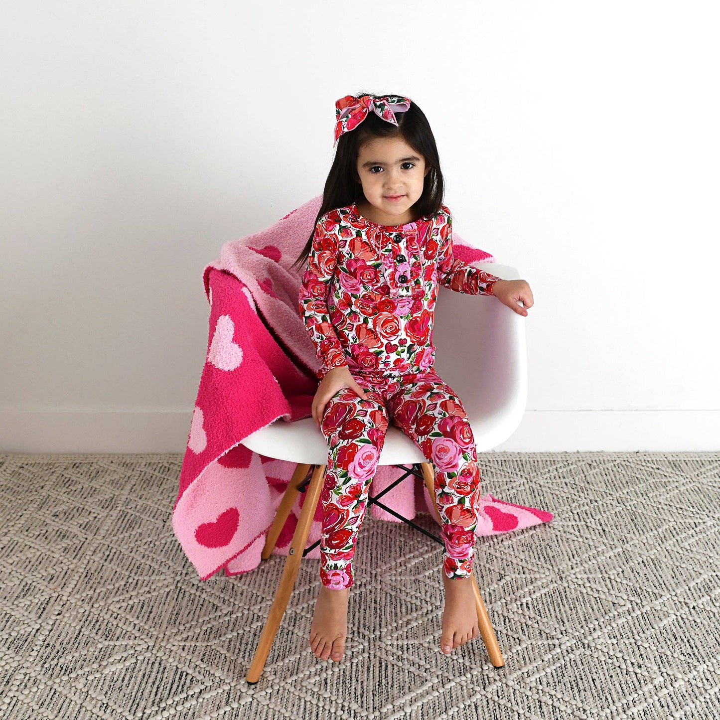 Rose Ruffle Two Piece Bamboo Toddler Outfit