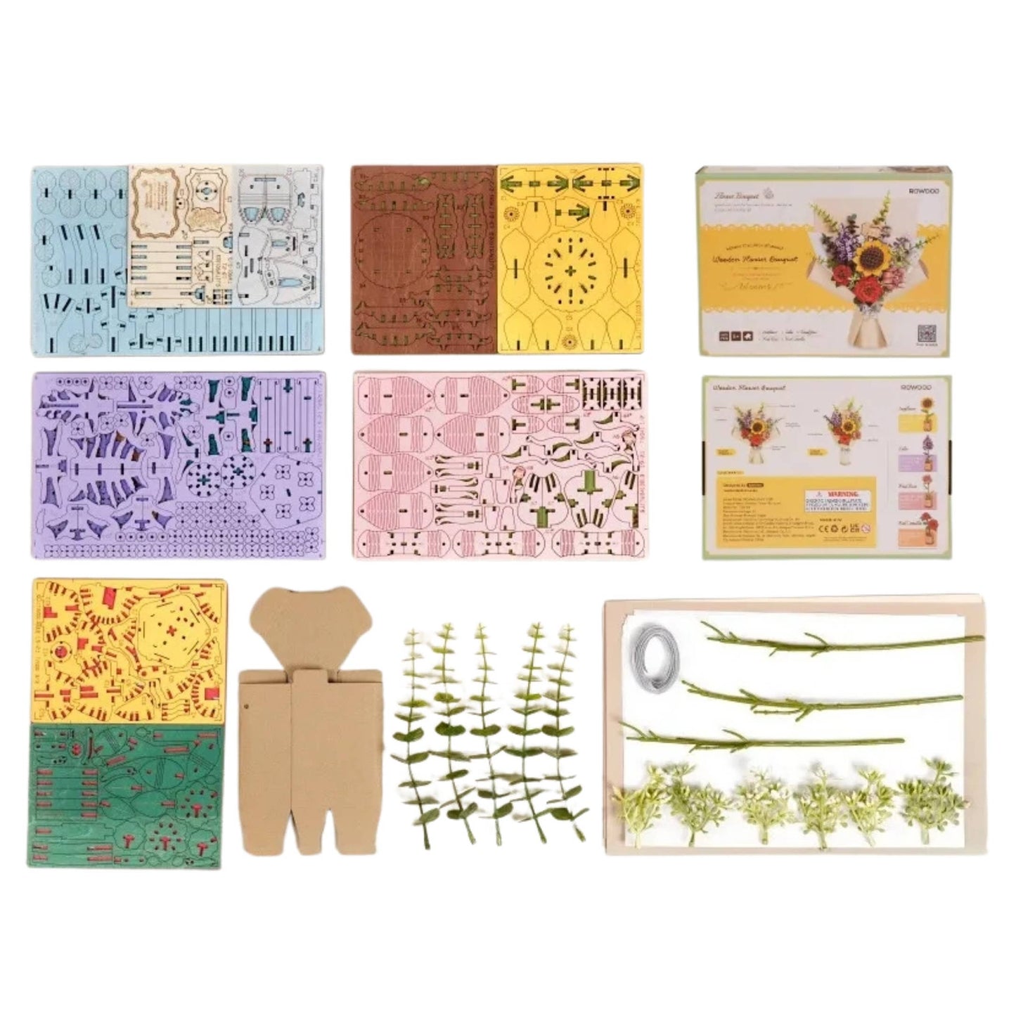 Bouquet 3D Wooden Flower Puzzle
