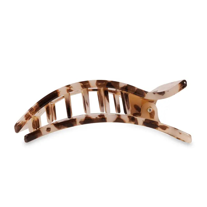 Square Flat Hair Clip | Small | Blonde Tortoise