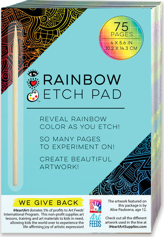 Rainbow Etch Pad, 4 "x 6" 60-page