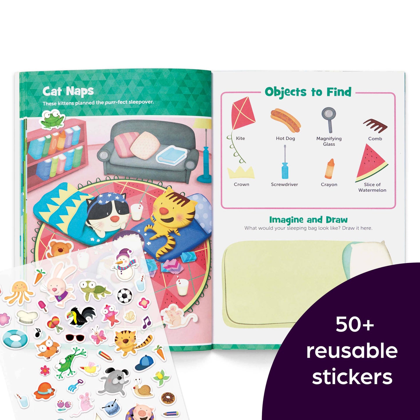 Baby Animal Hidden Pictures Puffy Sticker Playscenes
