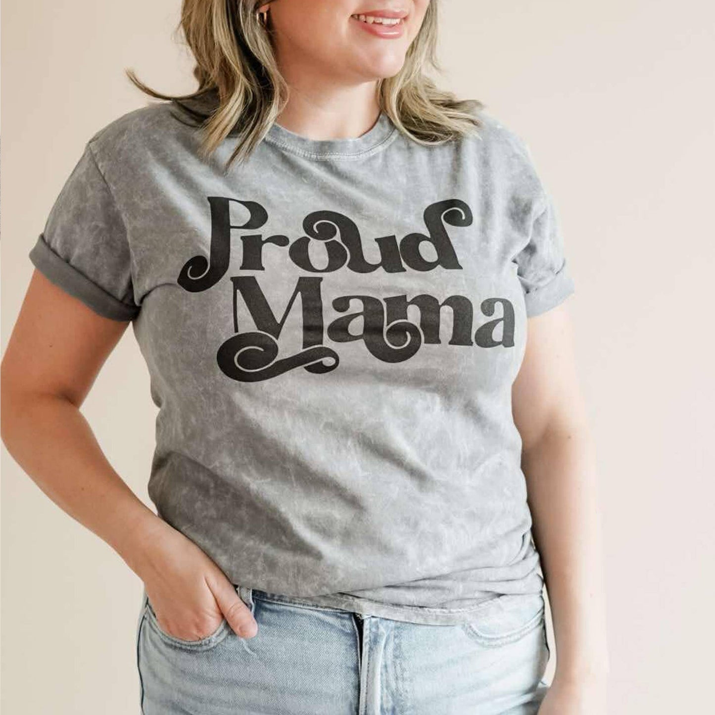 Proud Mama Mineral Wash Tee