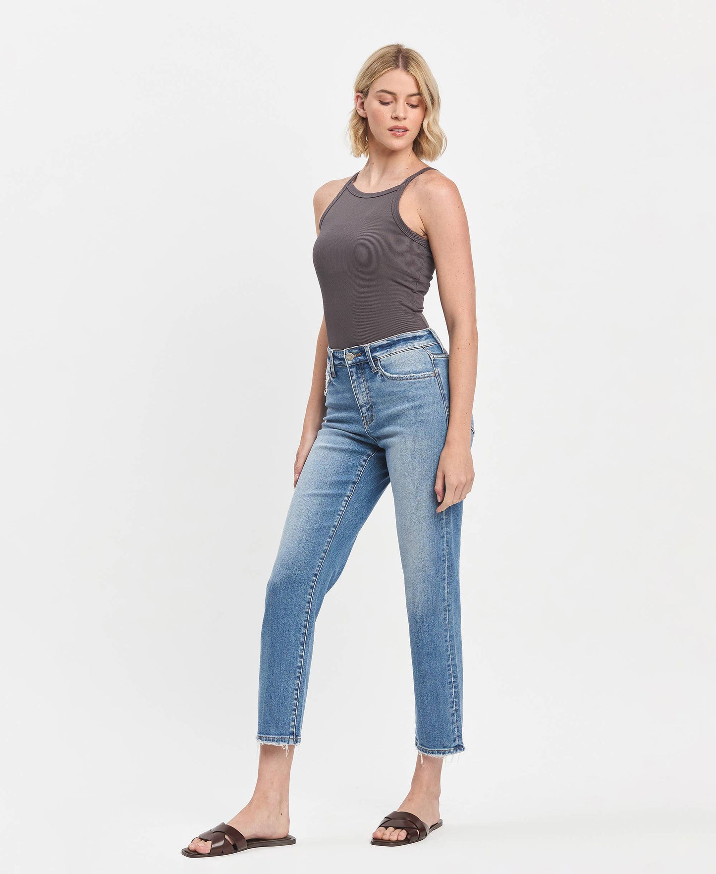 Lauren HIGH RISE TAPERED STRAIGHT JEANS
