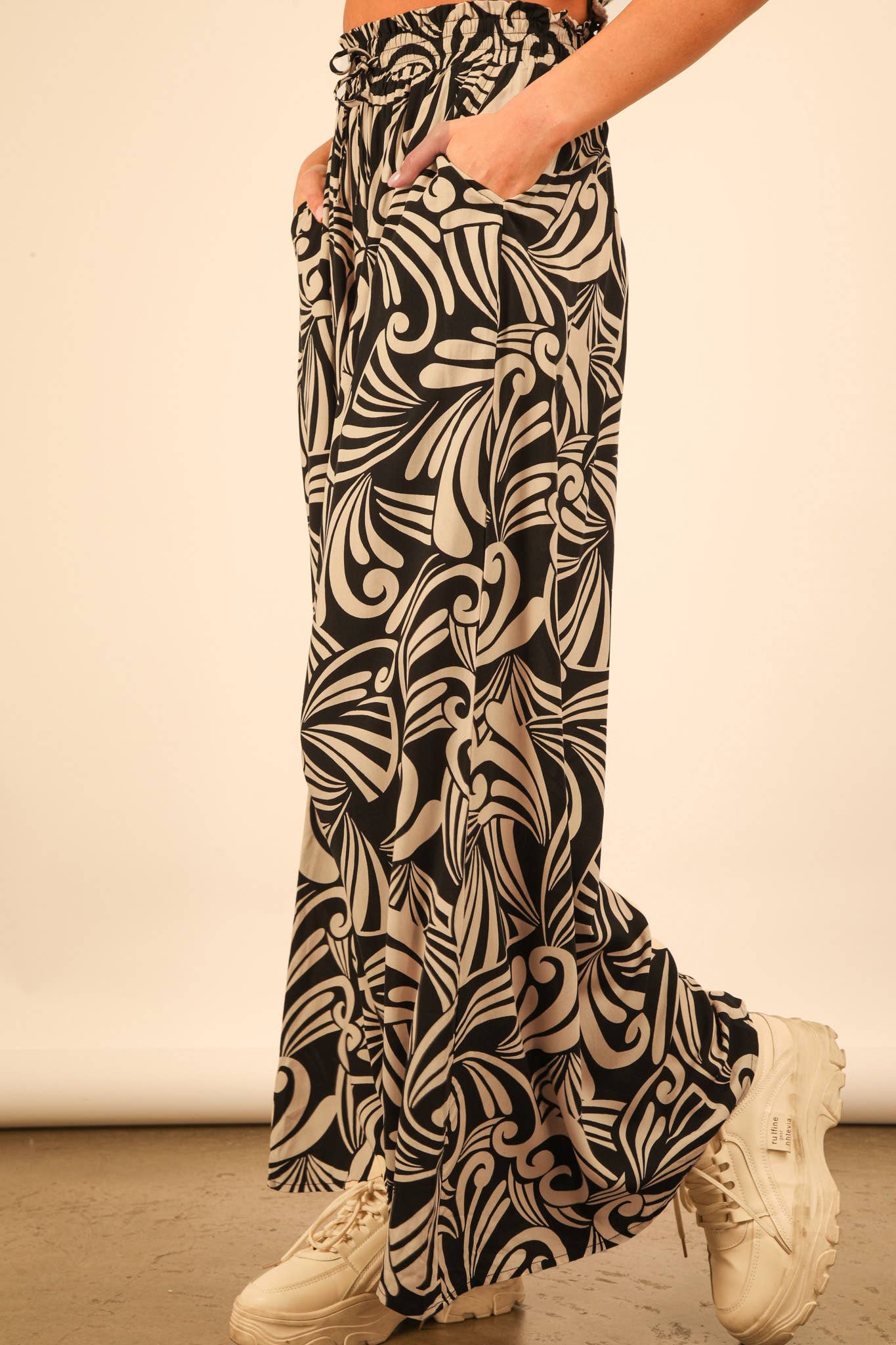 PL Printed Wide Leg Pants