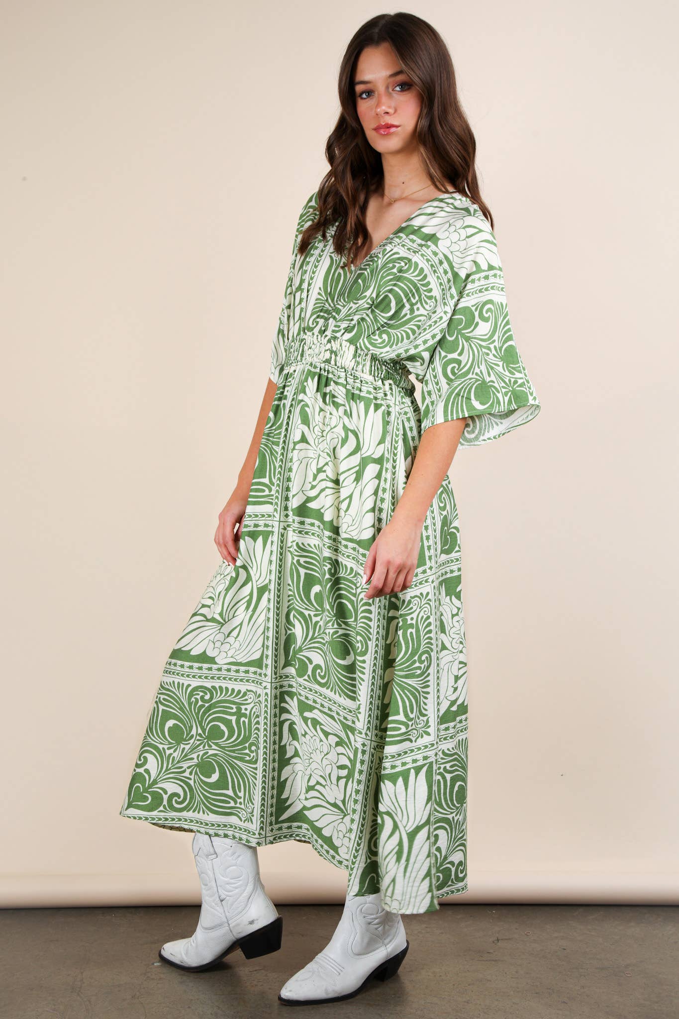 PL Bell Sleeve Woven Mini Dress