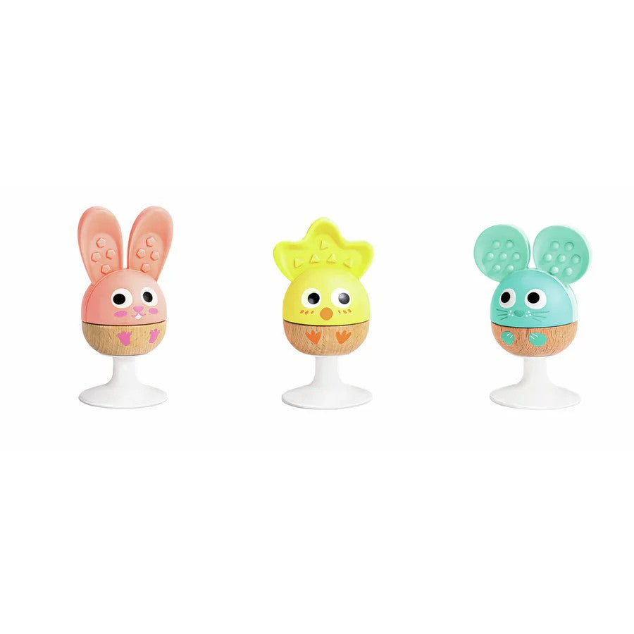Cheery Critter Rattle Trio