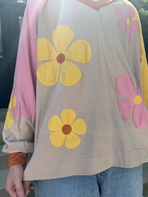 Multi Daisy Patch in Mushroom