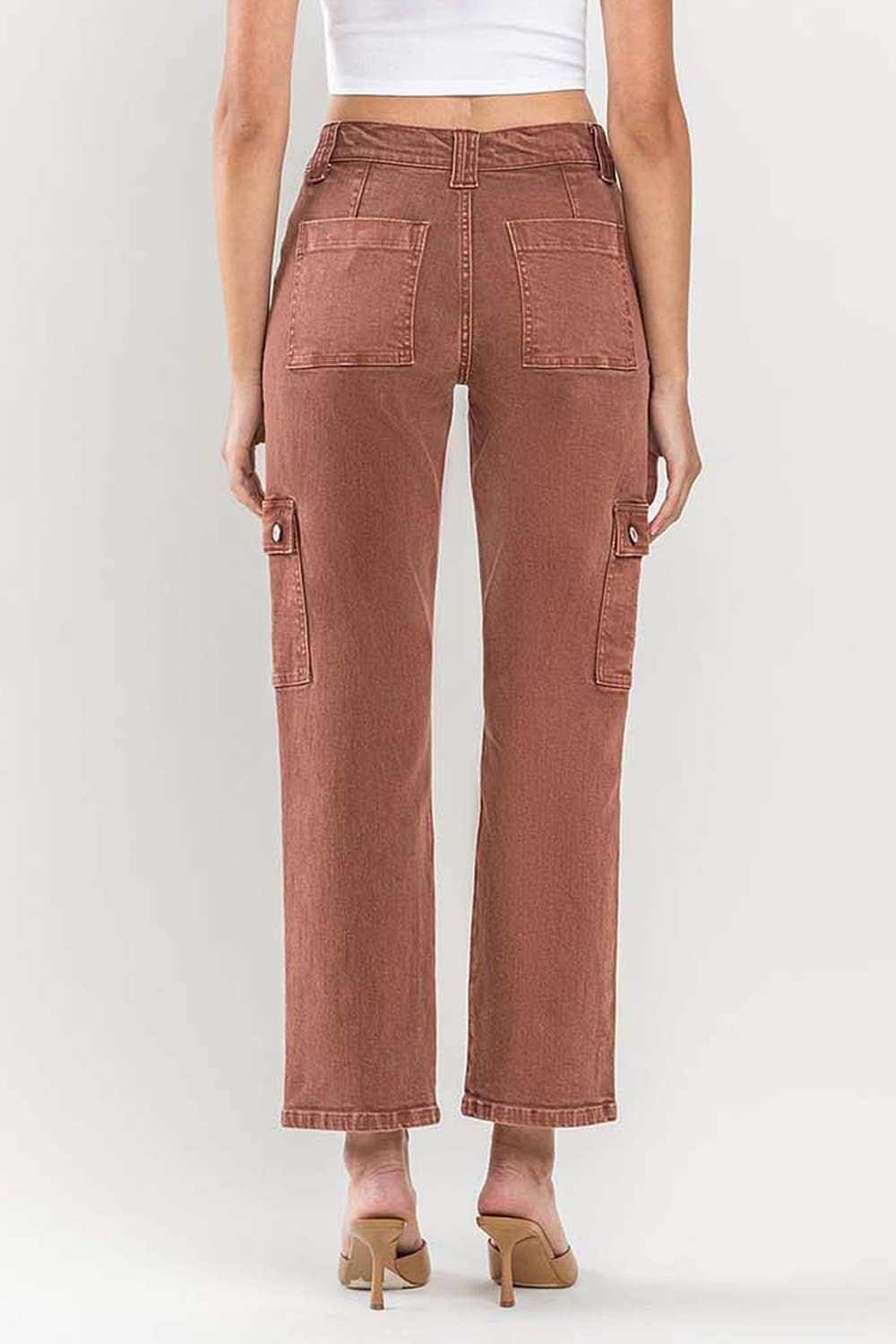 Dixie HIGH RISE PATCH POCKET CARGO STRAIGHT JEANS