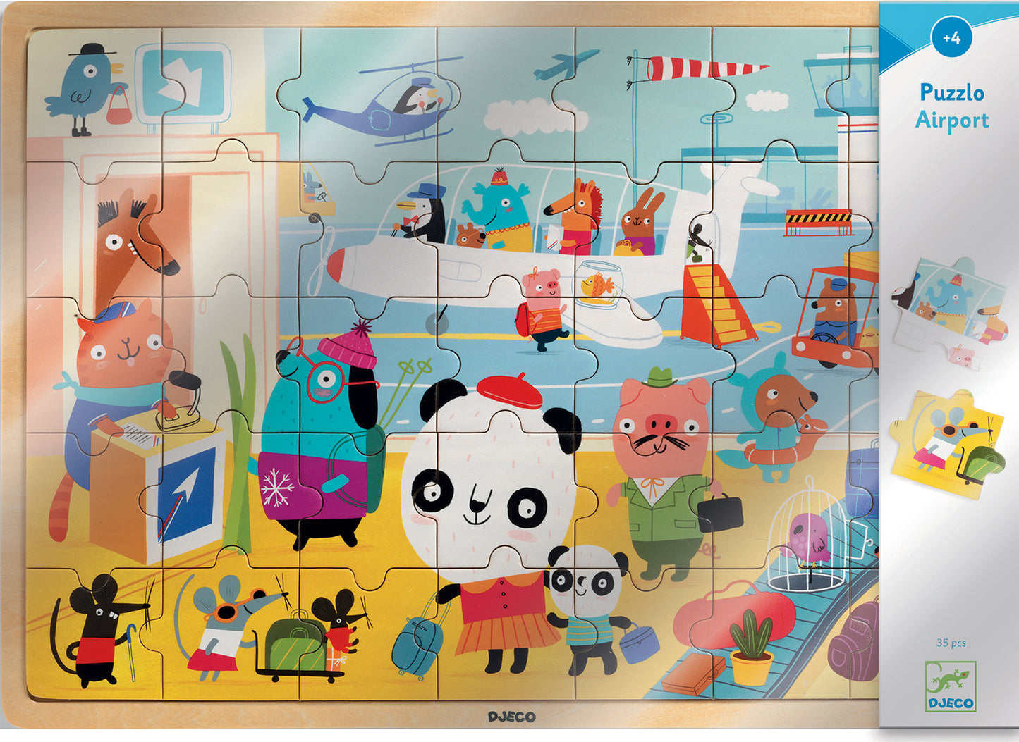 Djeco Puzzlo Airport Wooden Jigsaw Puzzle
