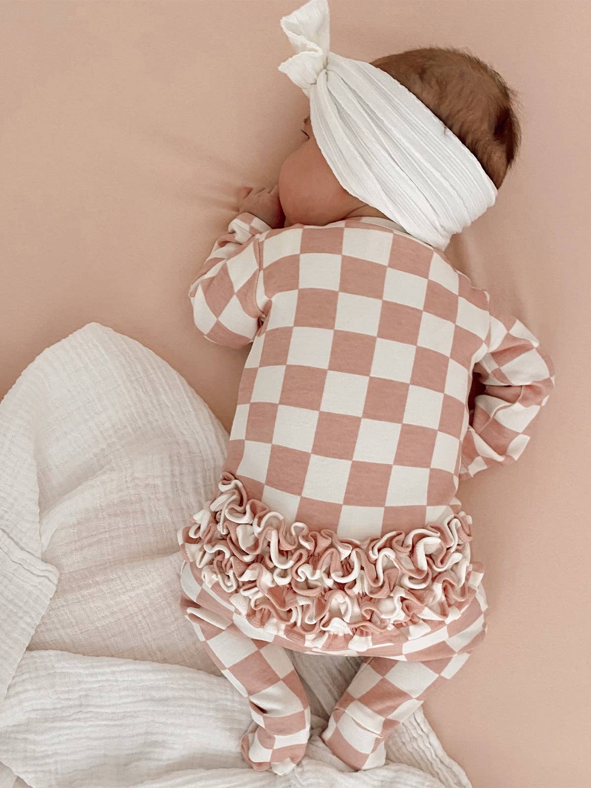Strawberry Shortcake Checkerboard Frill Zip Footie