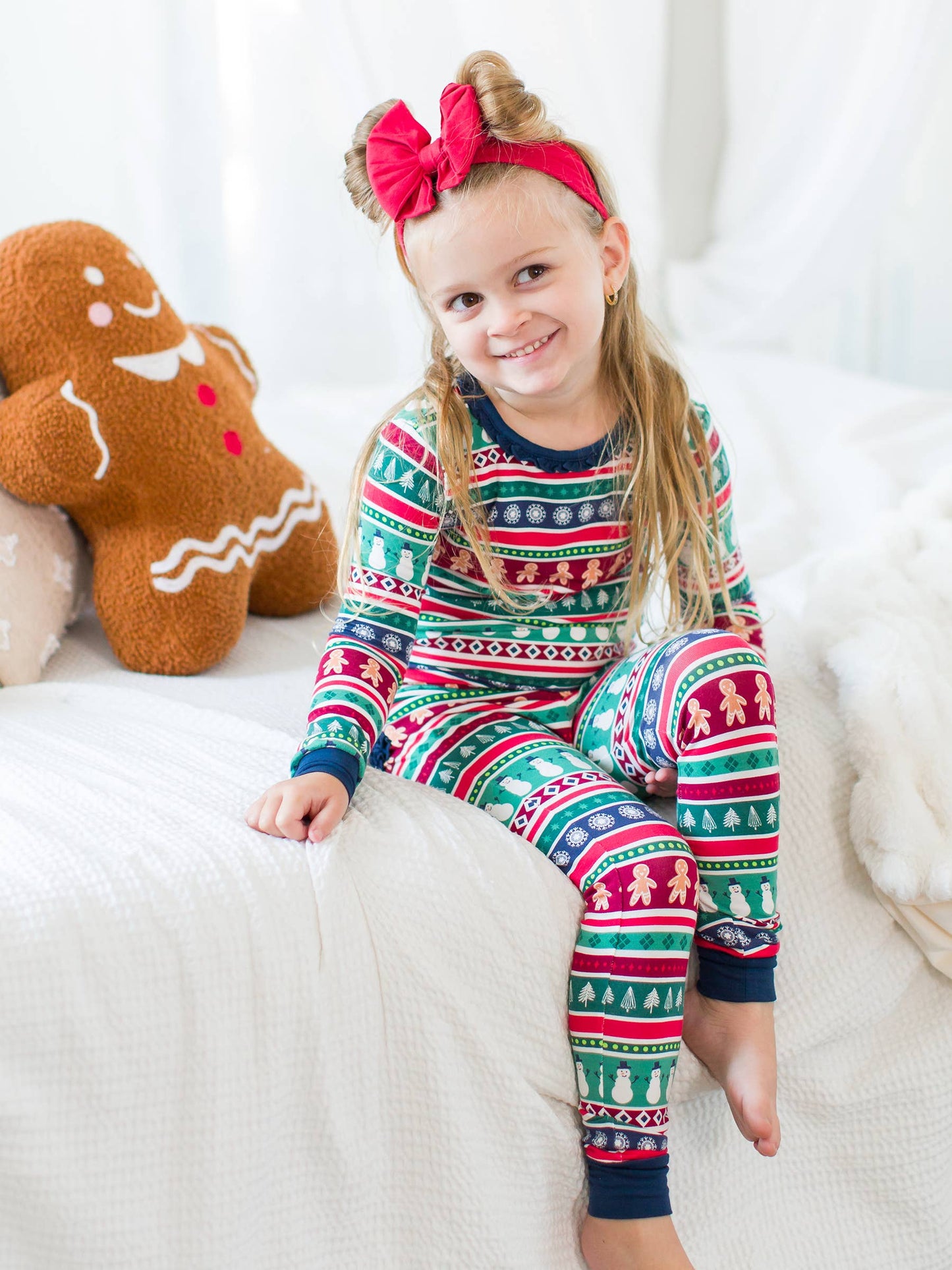 Fair Isle Friends Bamboo Ruffle Pajama Set