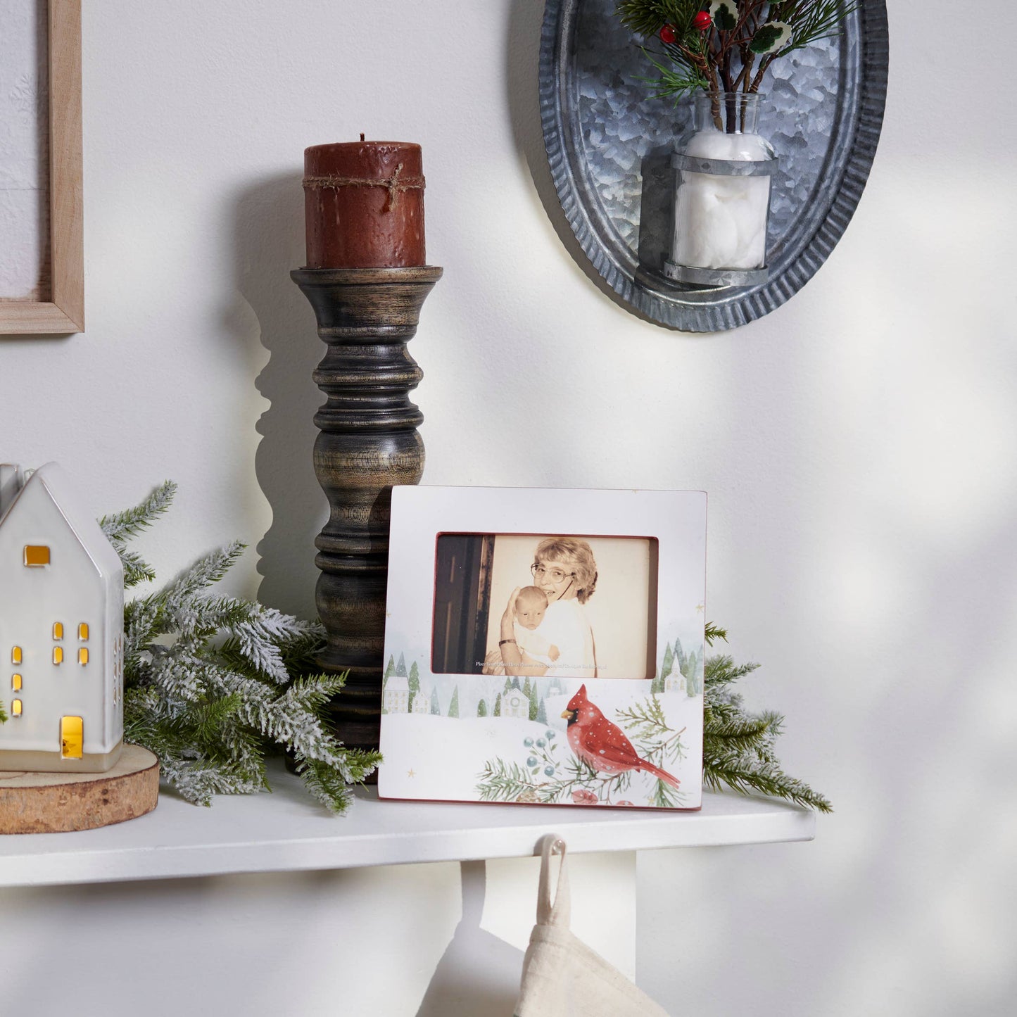 Winter Cardinal Photo Frame