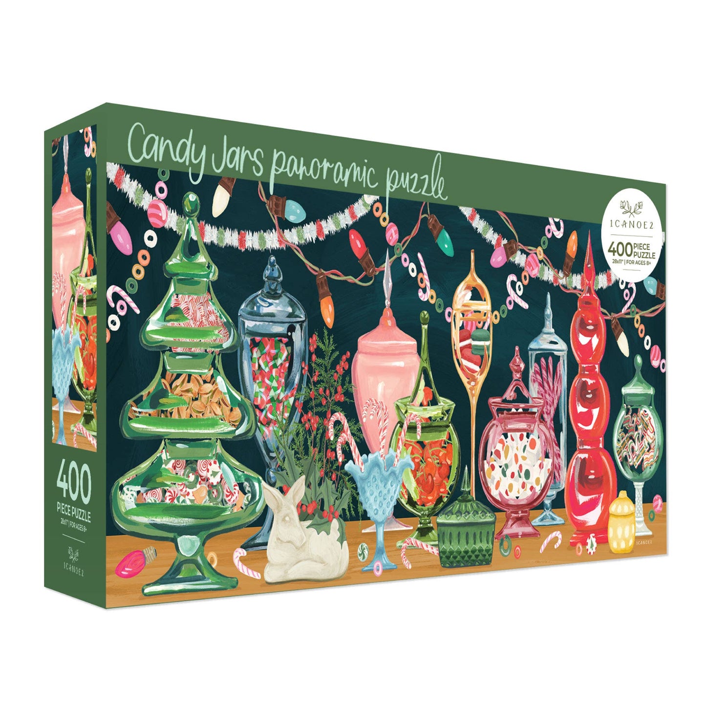 Candy Jars - 400 Piece Panoramic Holiday Jigsaw Puzzle