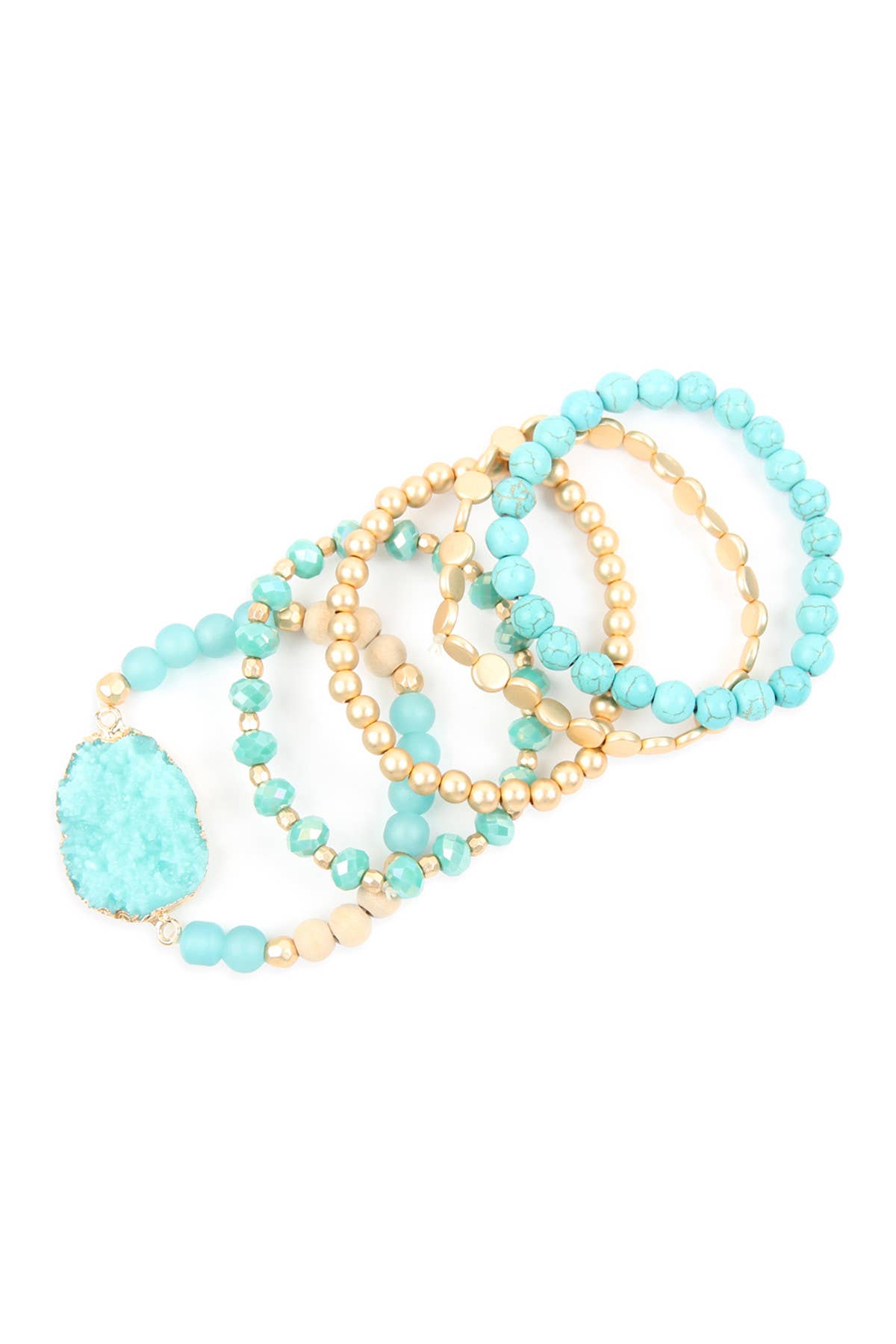 Druzy Stack Bracelet Set