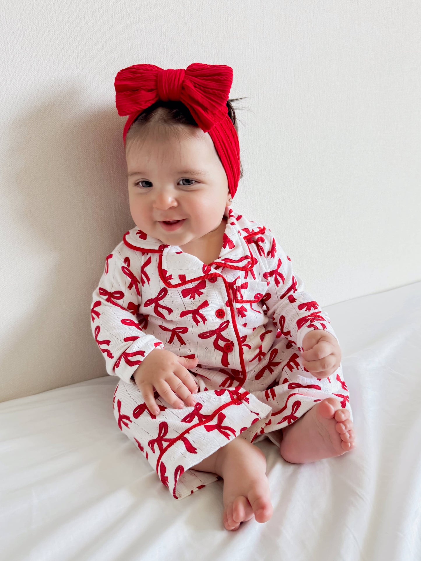 Red Bows Pointelle Lounge Set