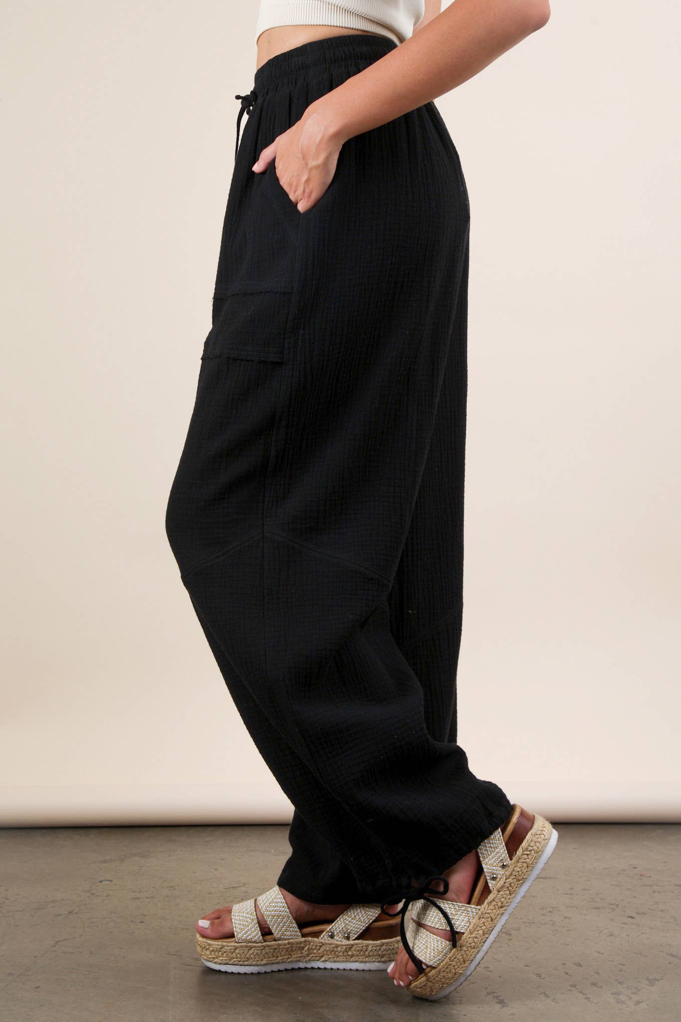 PL Wide Leg Gauze Pants