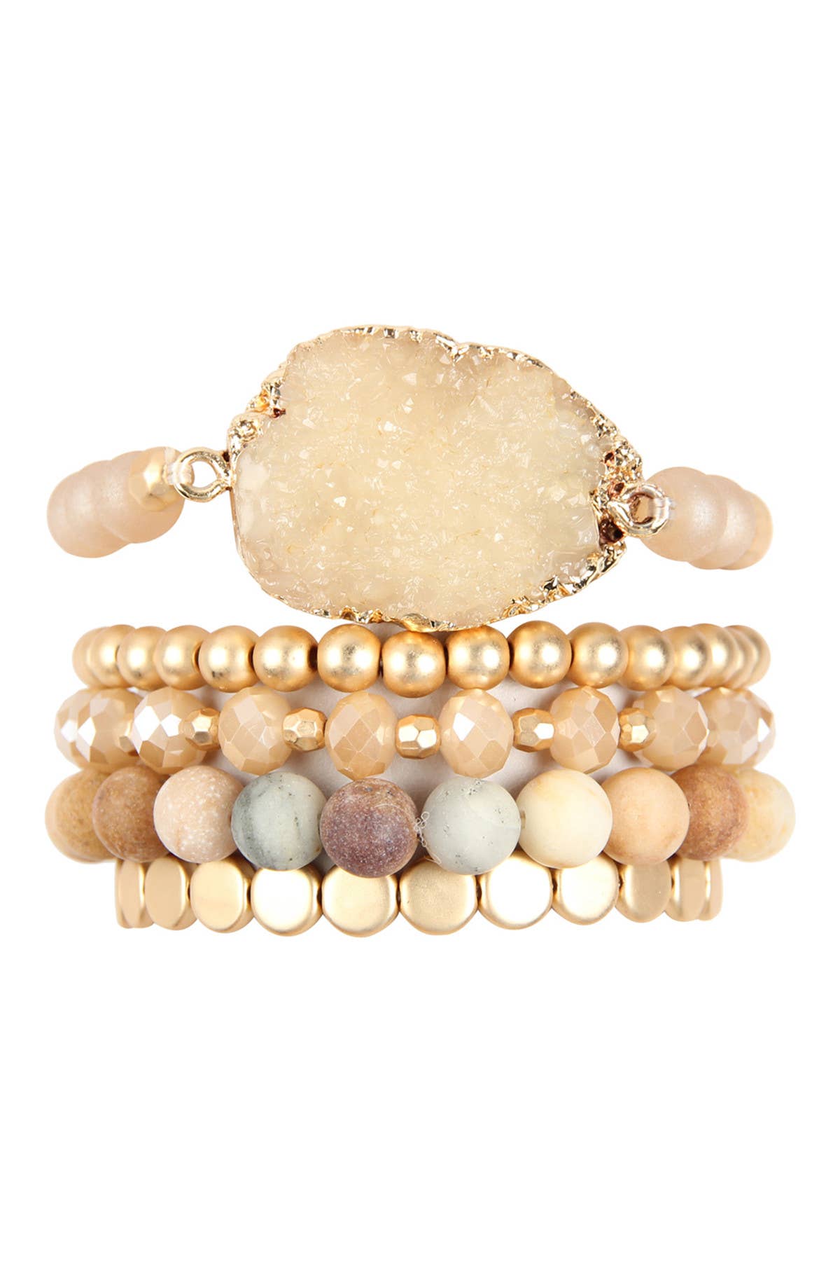 Druzy Stack Bracelet Set
