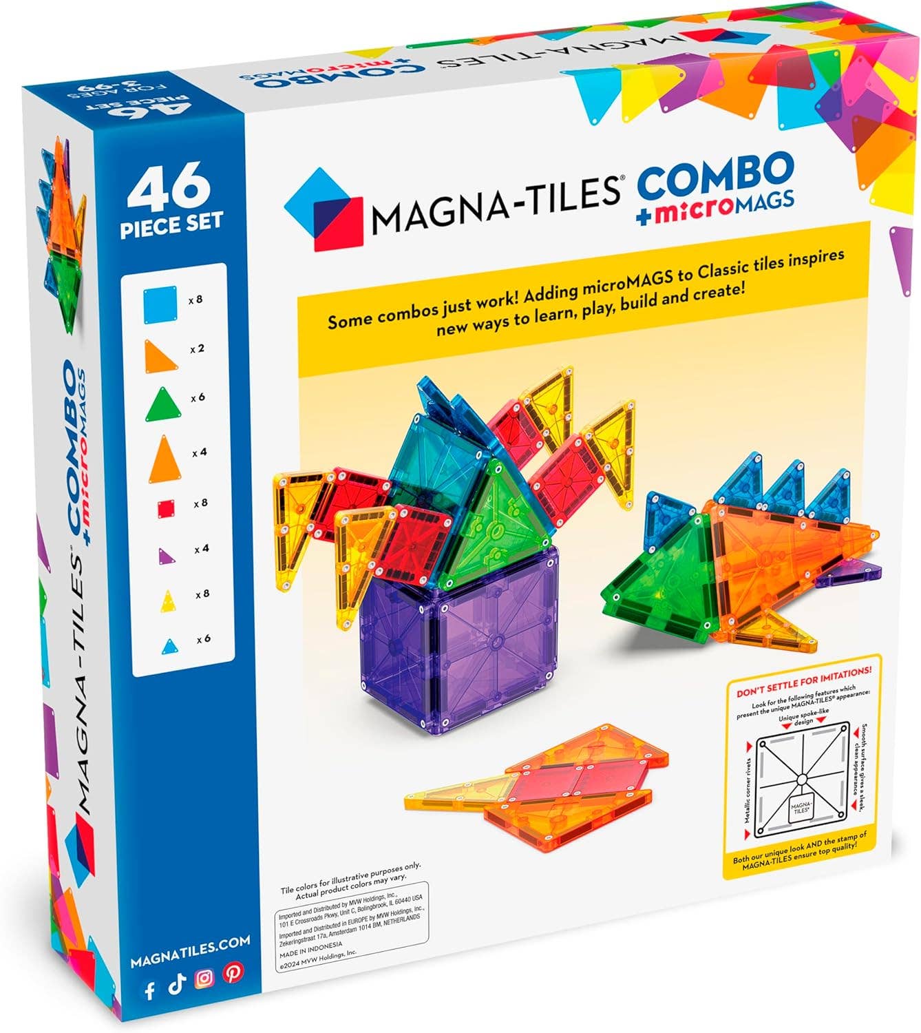 Combo 46 pcs Magna-Tiles