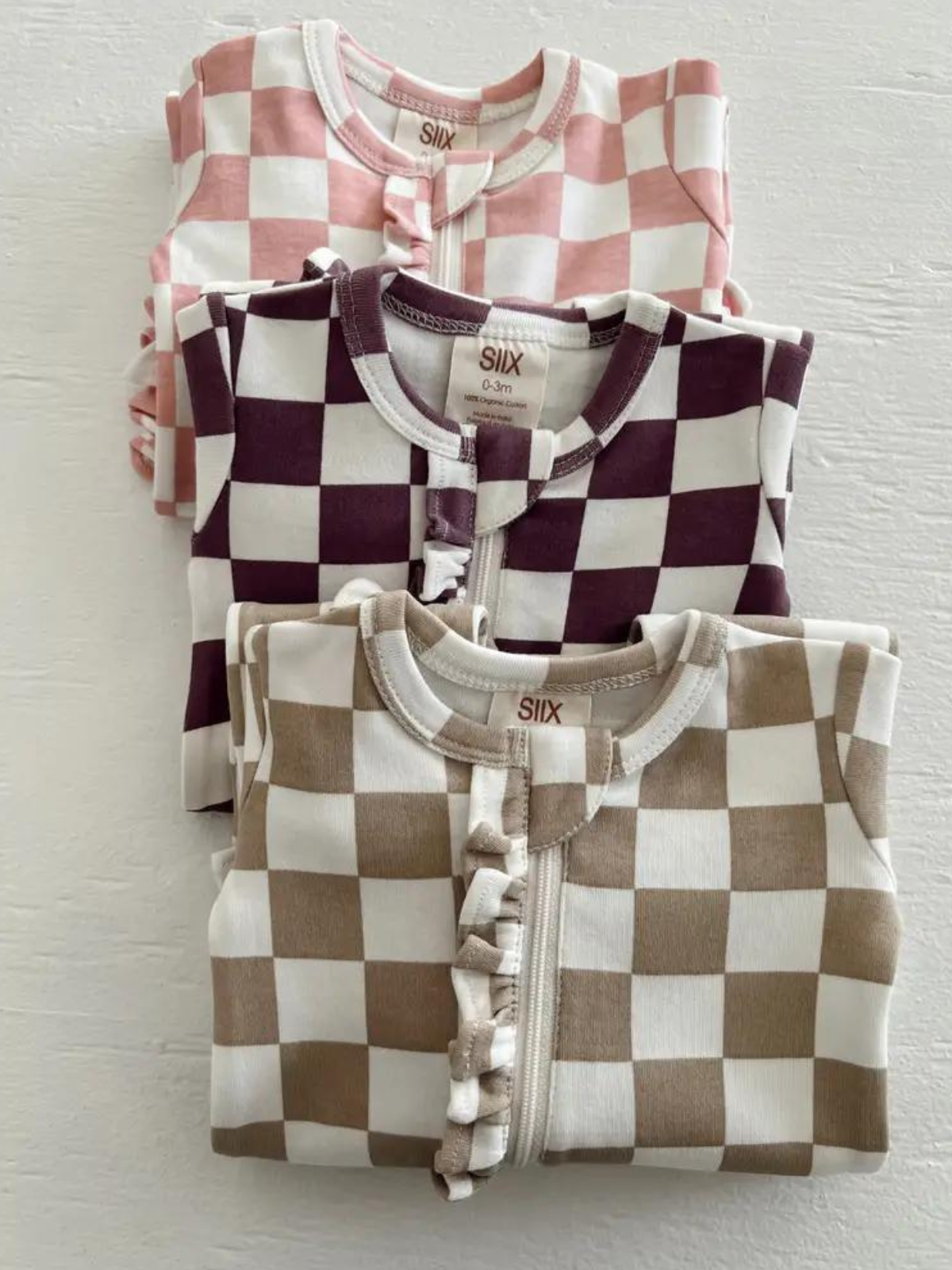 Strawberry Shortcake Checkerboard Frill Zip Footie