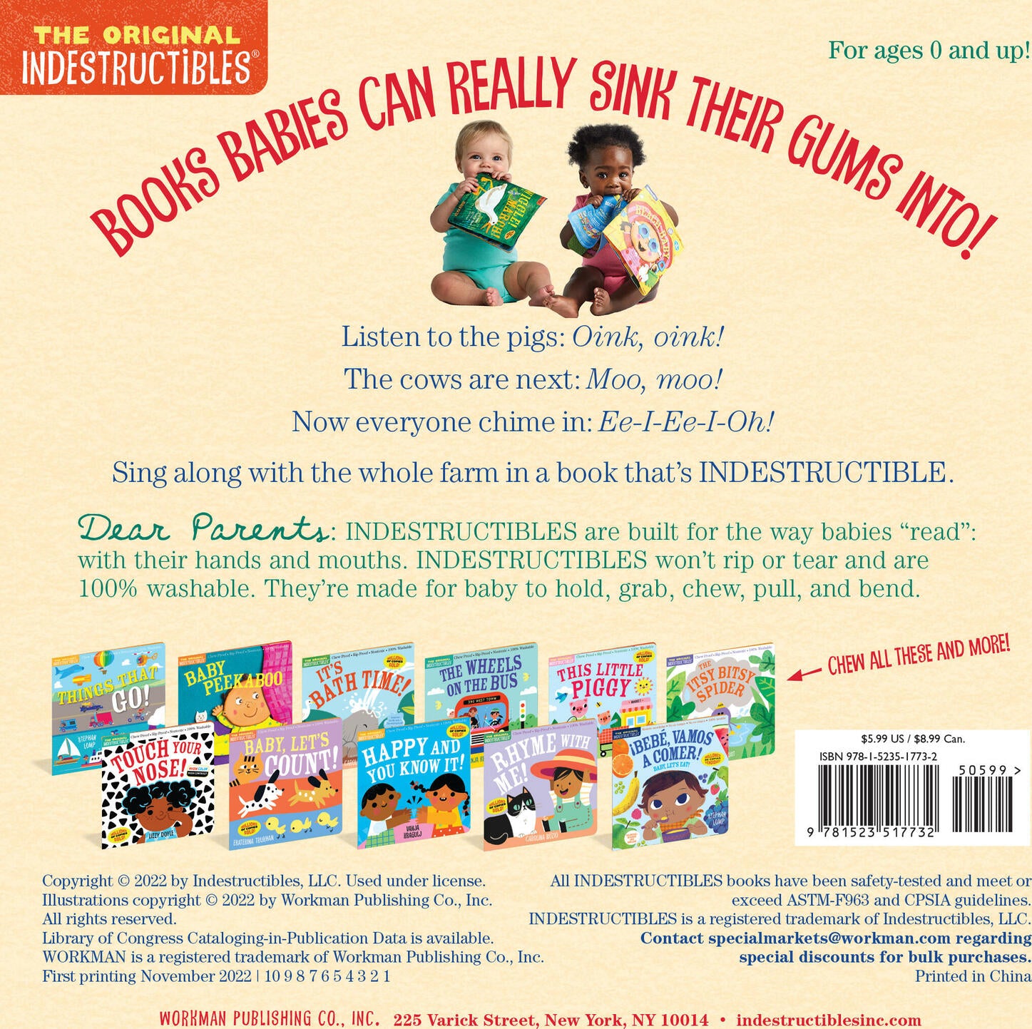 Indestructibles: Old MacDonald Had a Farm: Chew Proof · Rip Proof · Nontoxic · 100% Washable (Book for Babies, Newborn Books, Safe to Chew)