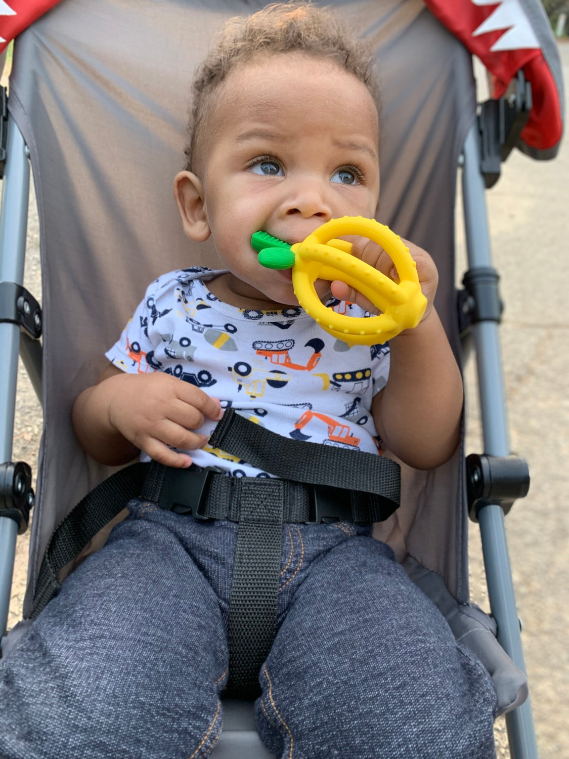 Teething Happens - Silicone Teether - Lemon Drop Teether Ball